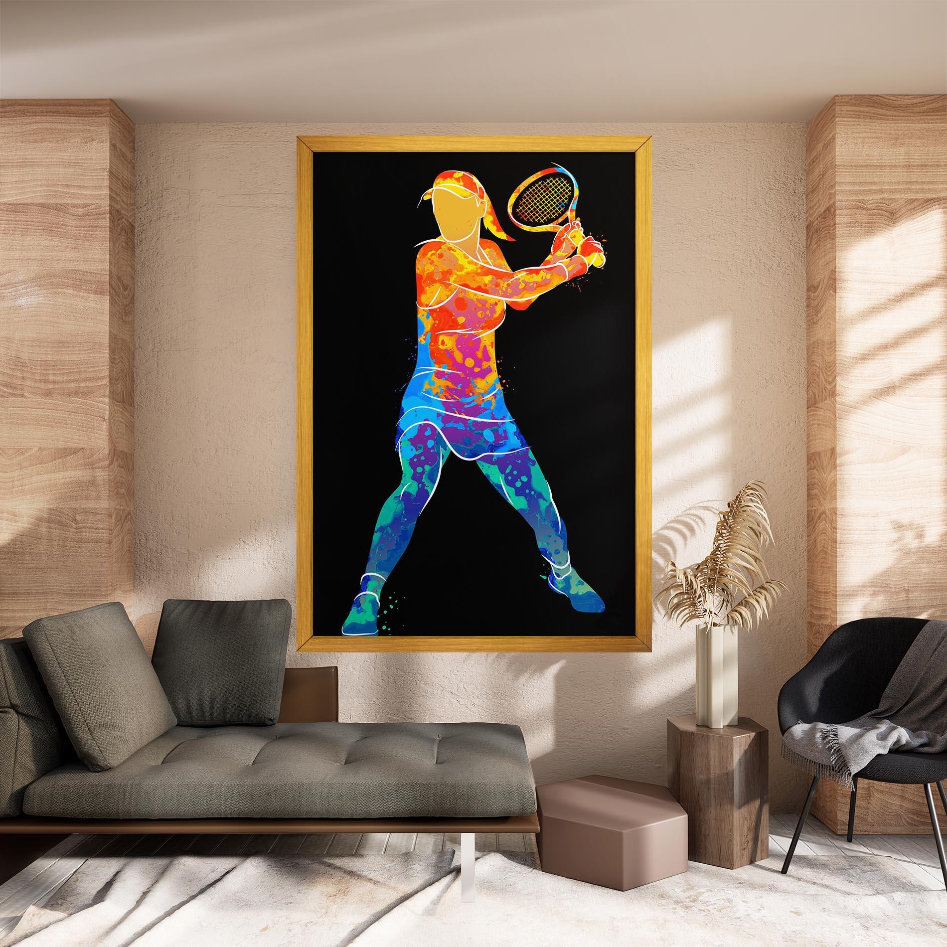 Leinwandbild Green Orange Tennis mockup 8