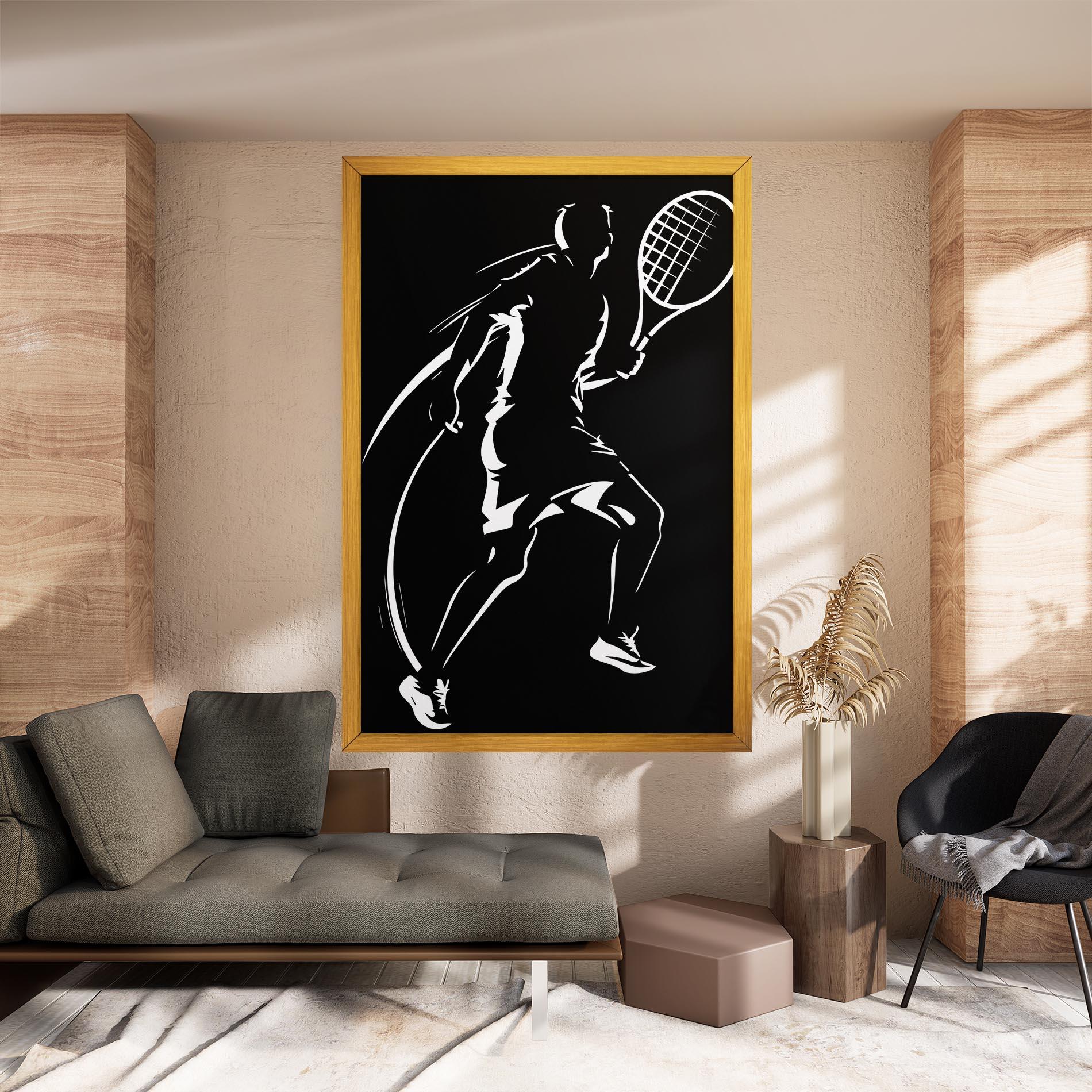 Leinwandbild White Line Tennis mockup 8