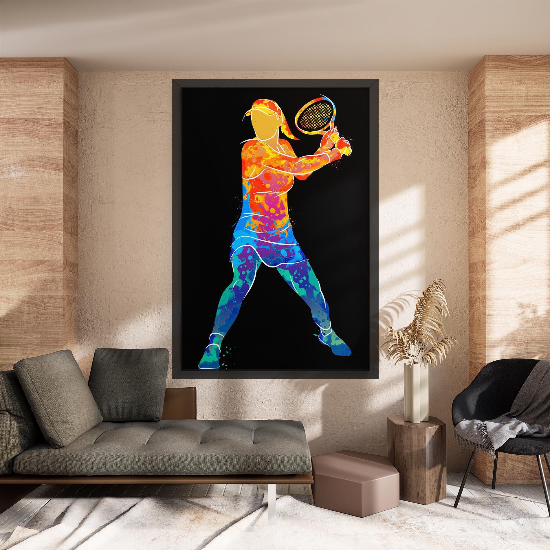 Leinwandbild Green Orange Tennis mockup 8