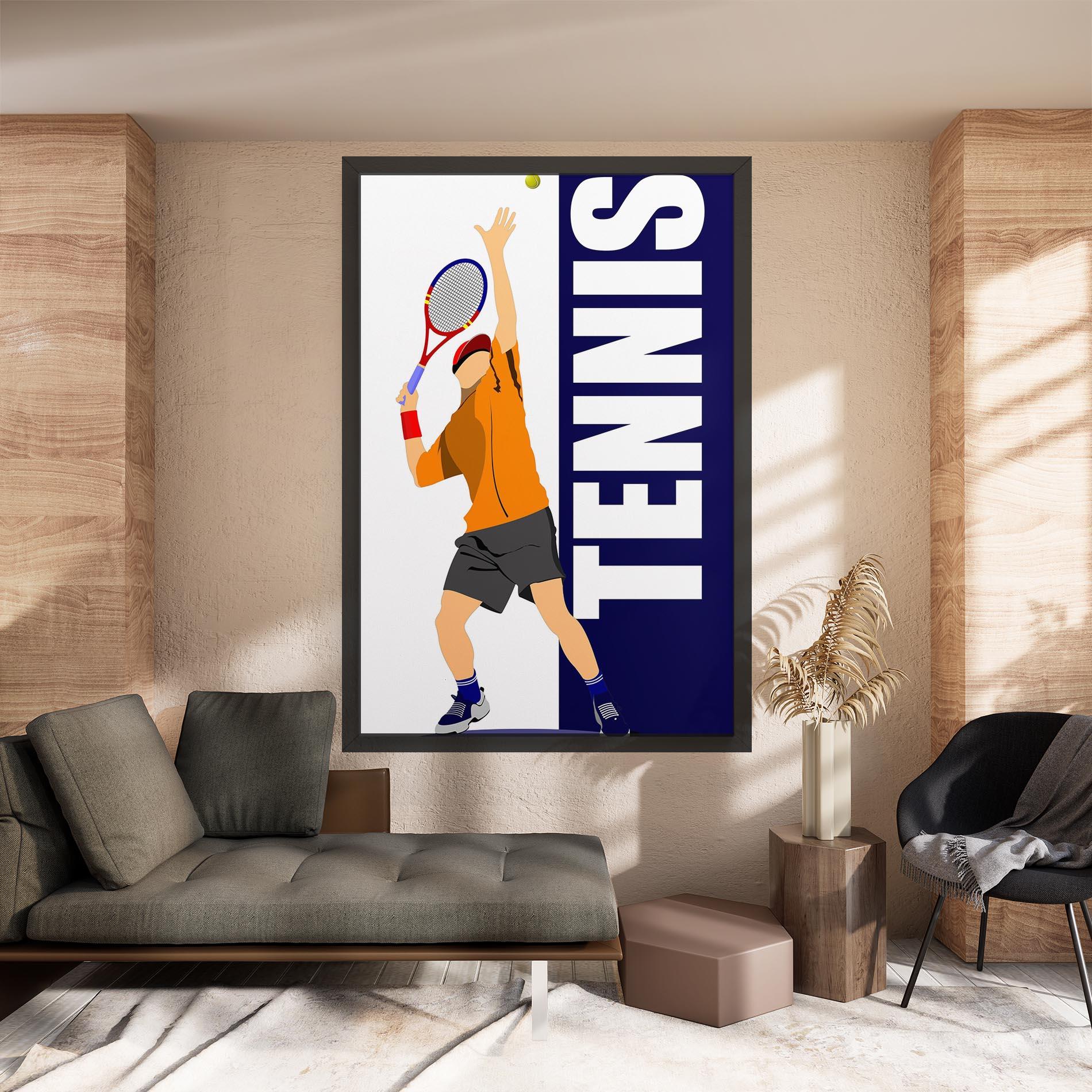 Leinwandbild Orange Tennis Player mockup 8