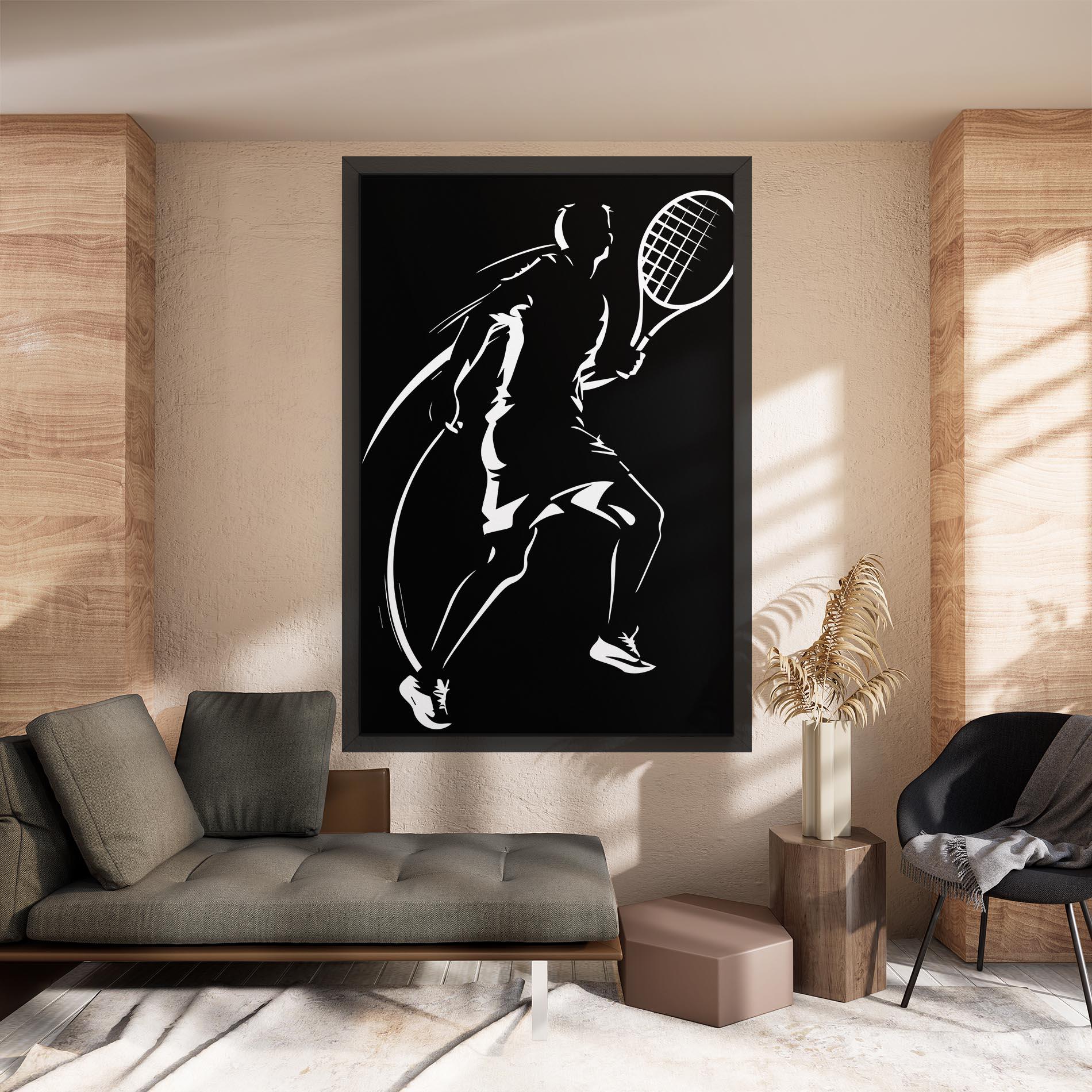 Leinwandbild White Line Tennis mockup 8