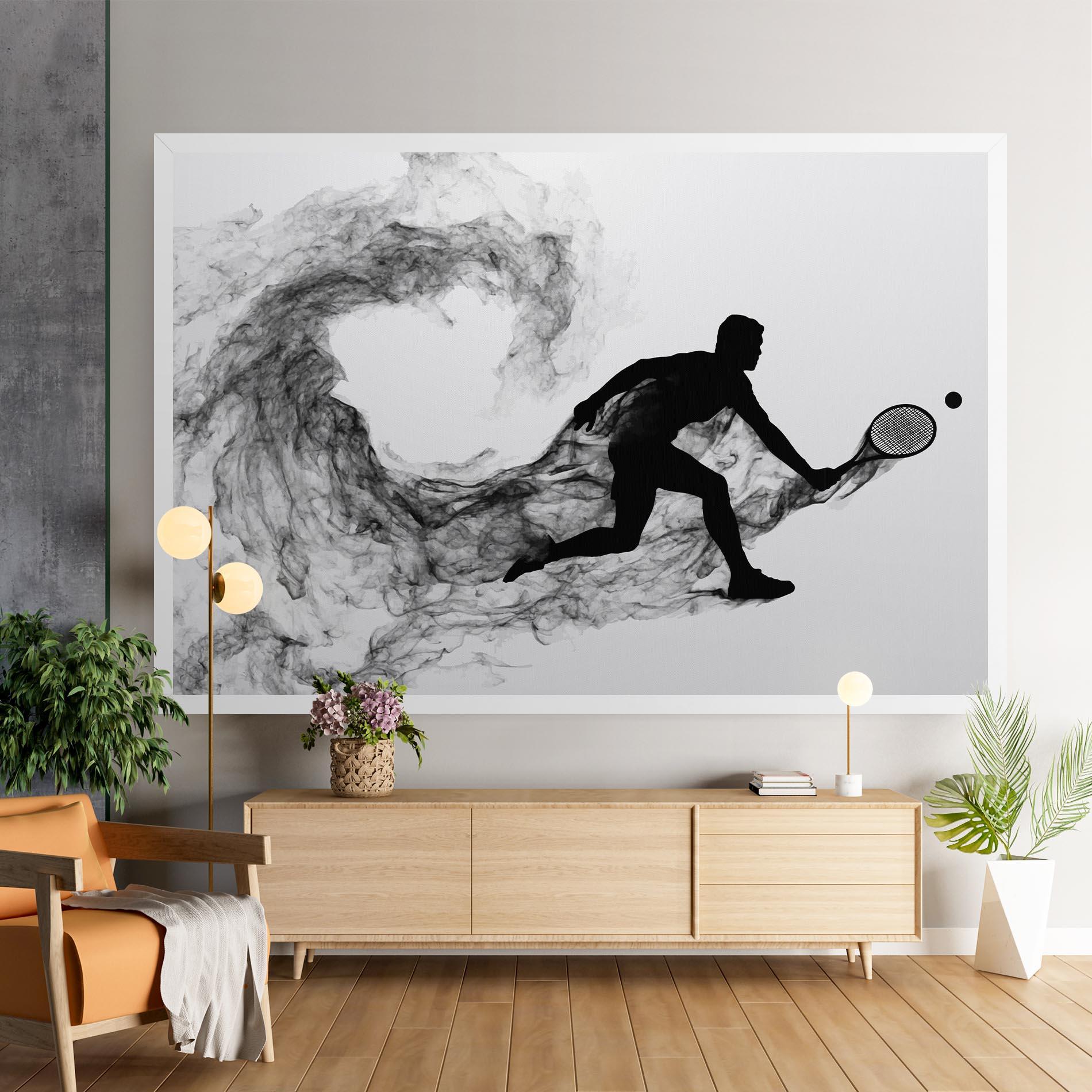Leinwandbild Black Smoke Tennis mockup 9