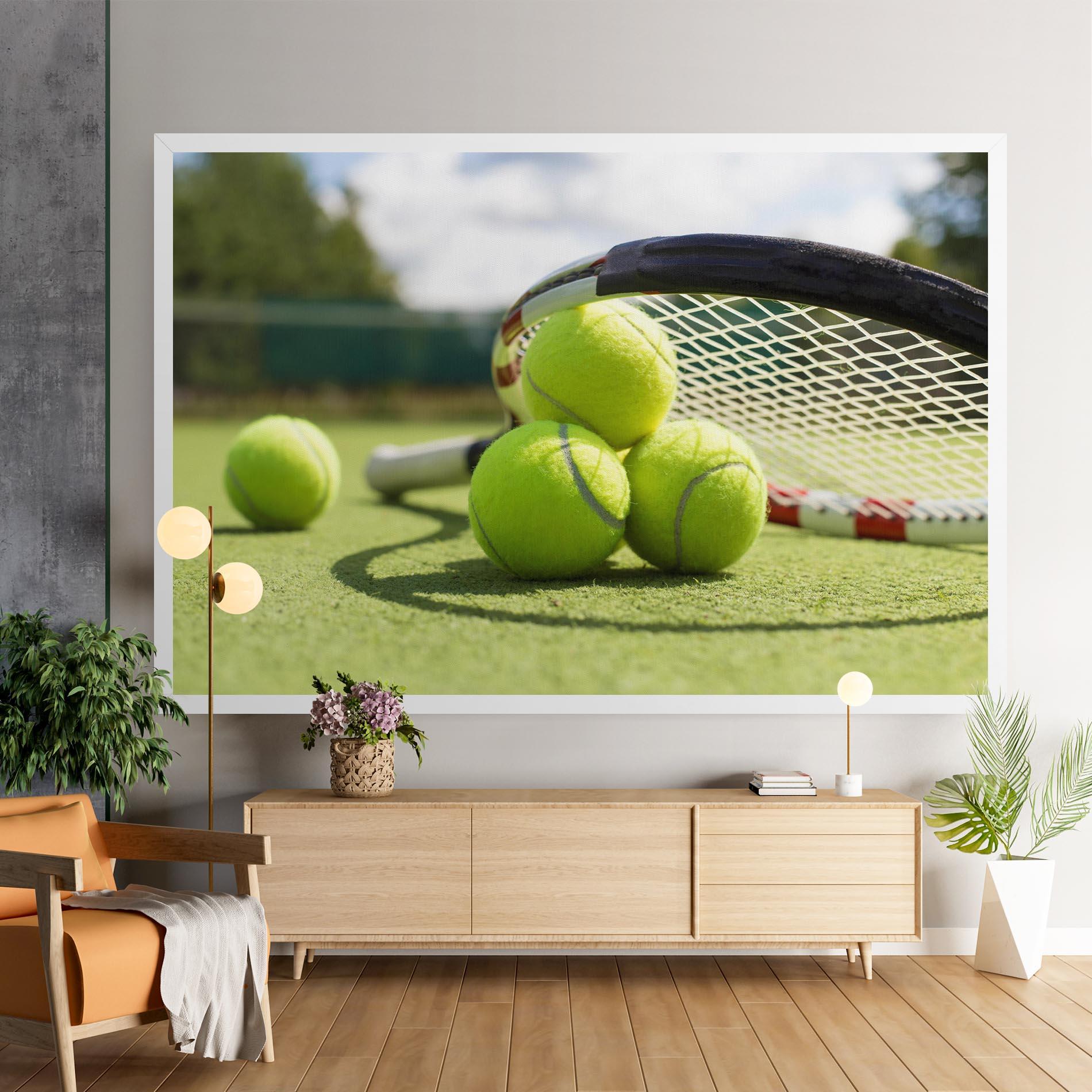 Leinwandbild Grass Tennis Balls mockup 9