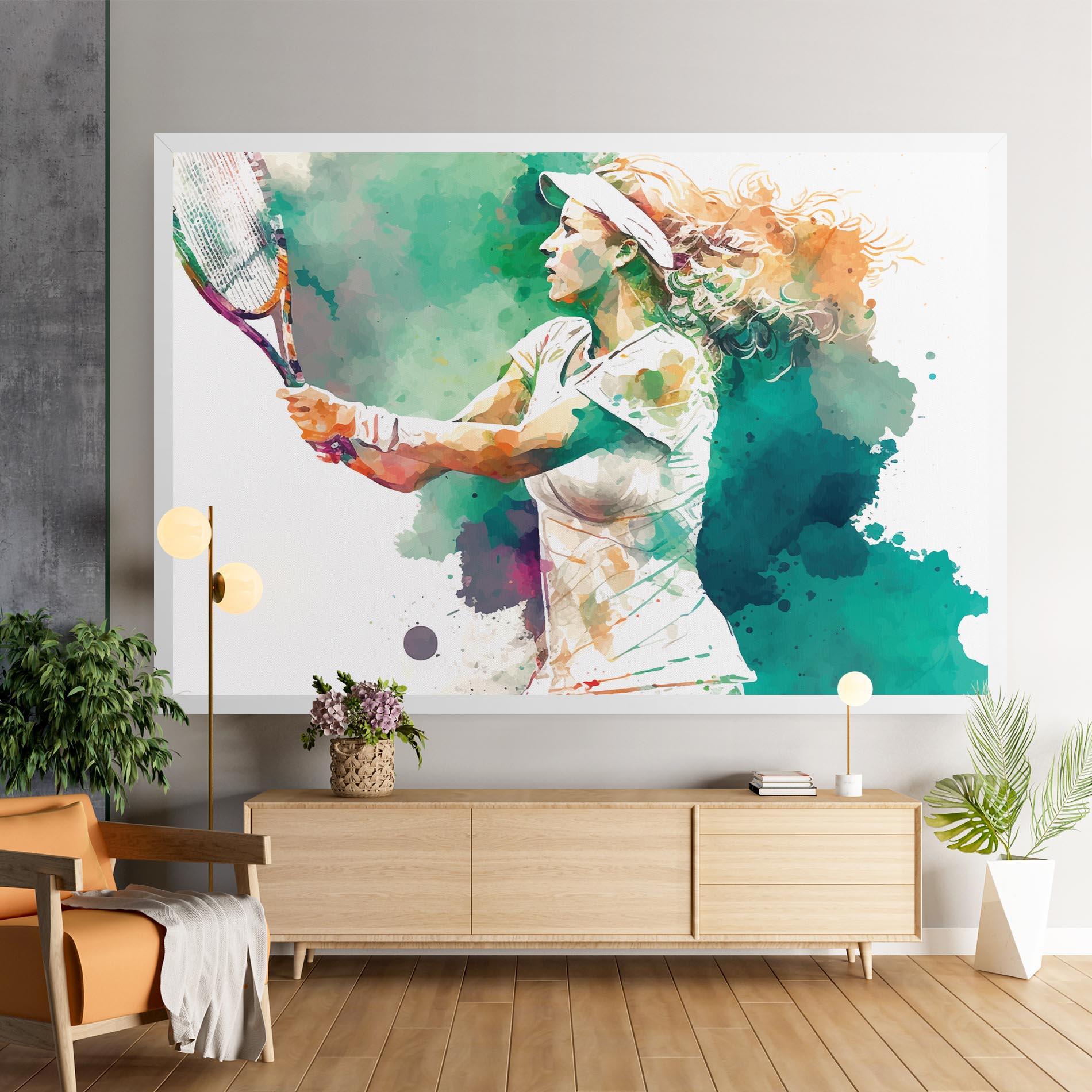 Leinwandbild Green Art Tennis mockup 9