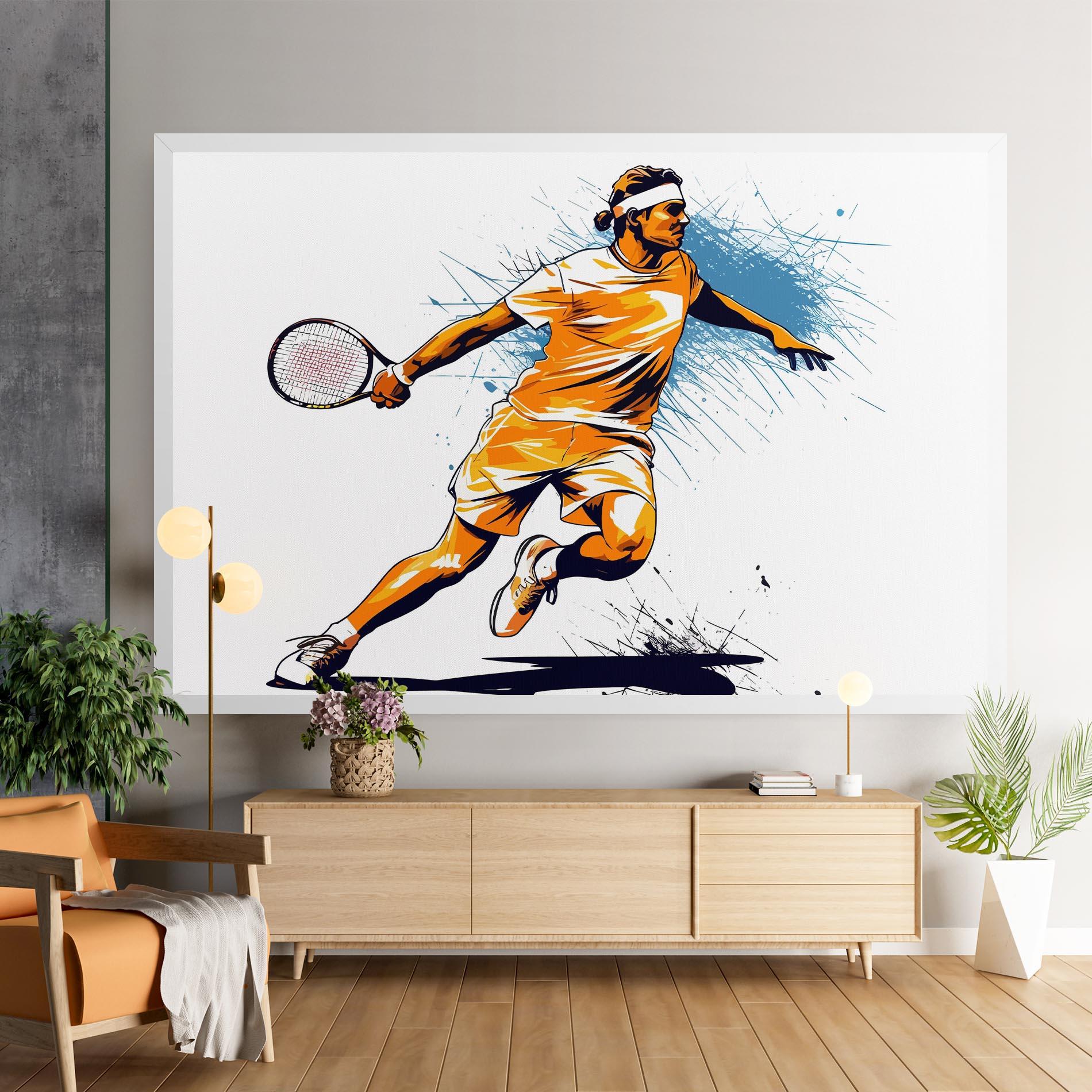 Leinwandbild Orange Blue Tennis mockup 9