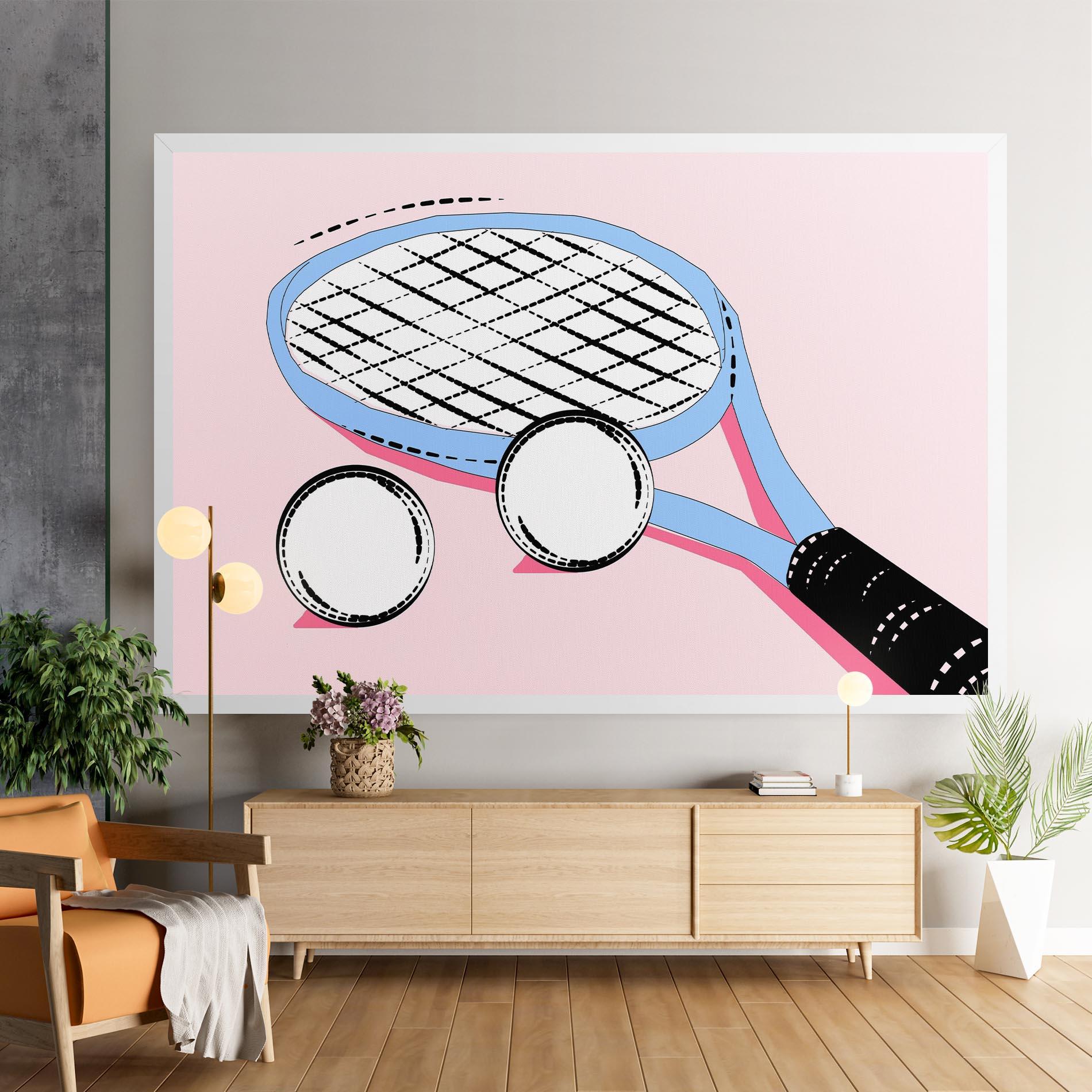 Leinwandbild Pink Tennis mockup 9