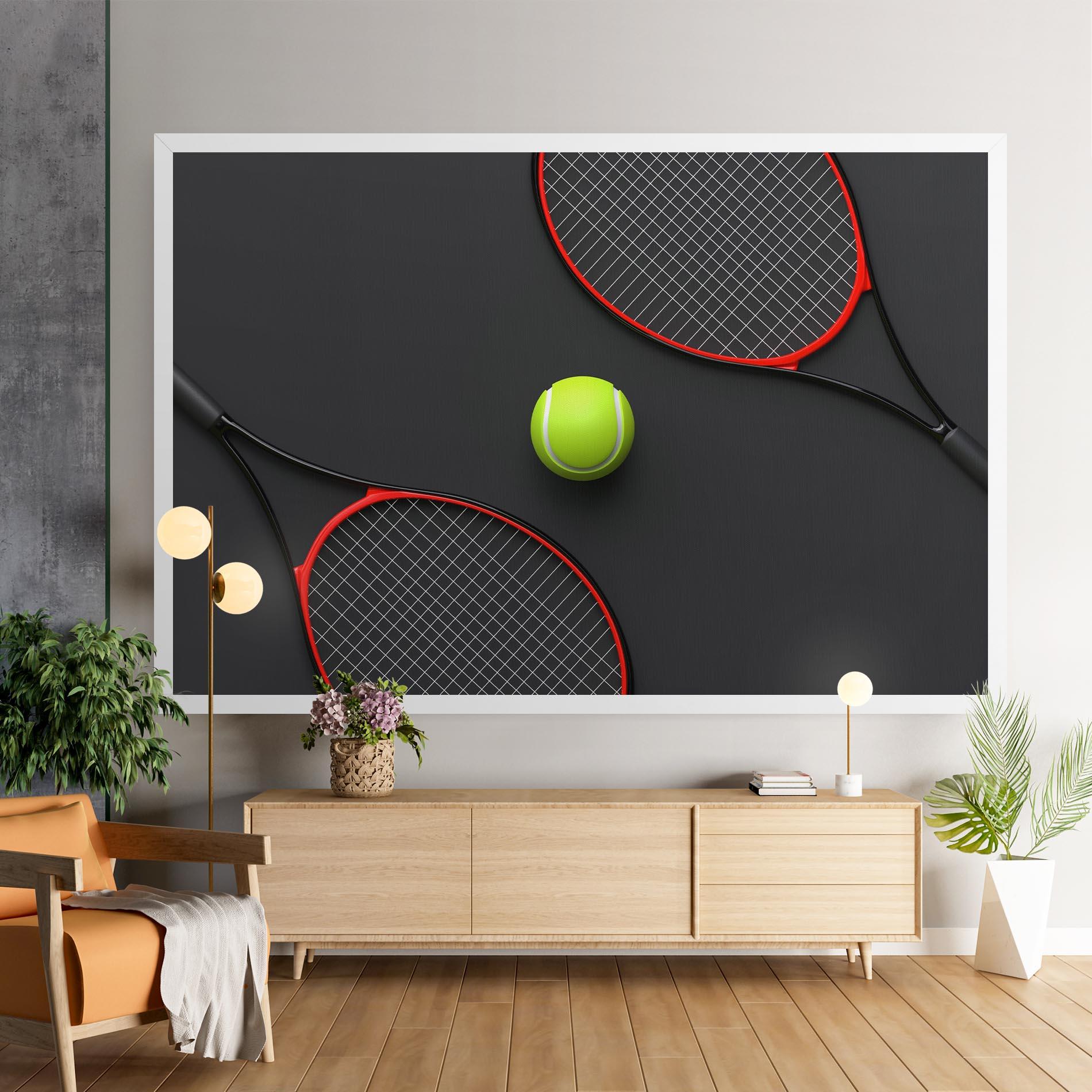 Leinwandbild Red Tennis Rackets mockup 9