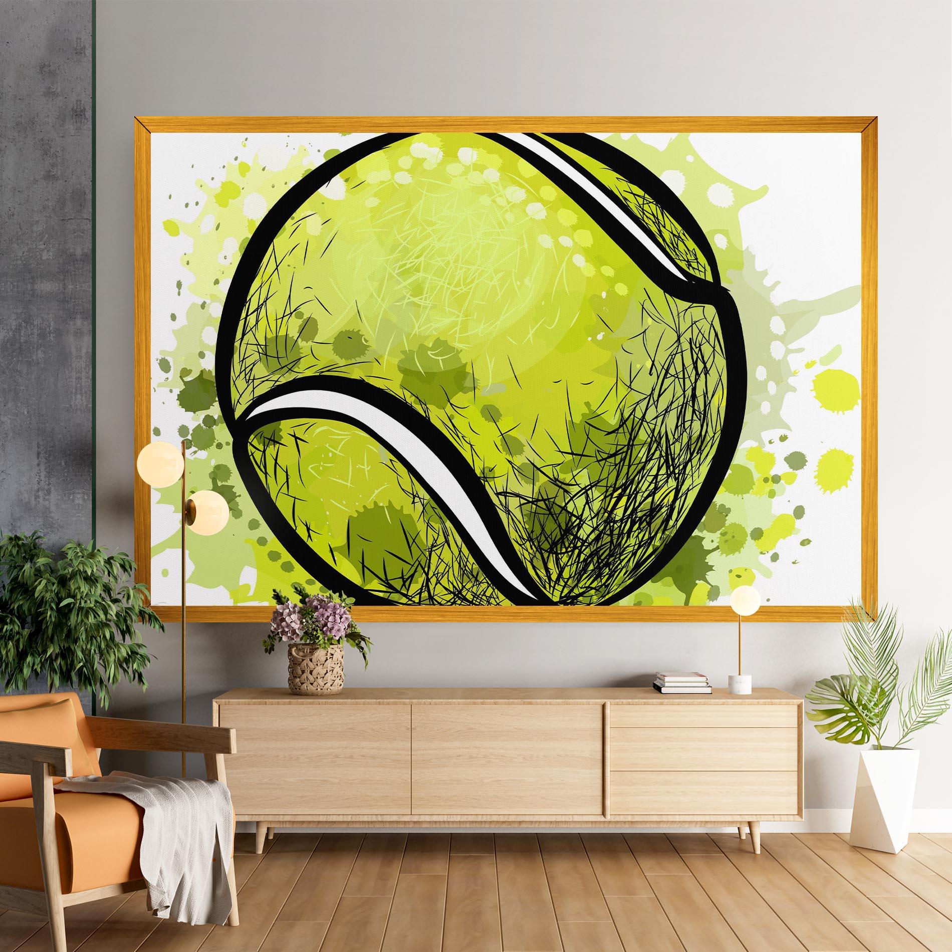 Leinwandbild Big Tennis Ball mockup 9