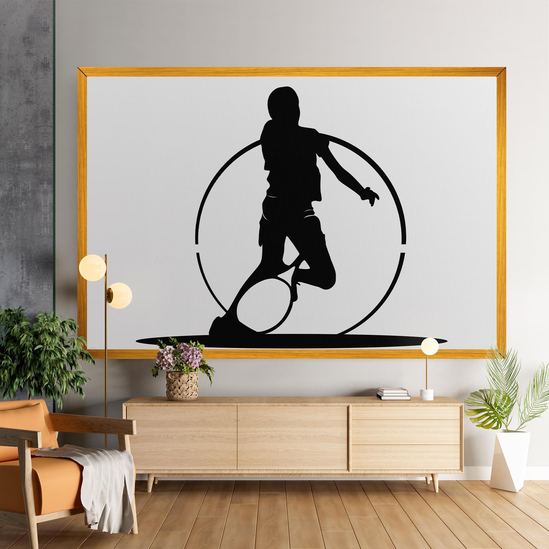 Leinwandbild Black Tennis Circle mockup 9