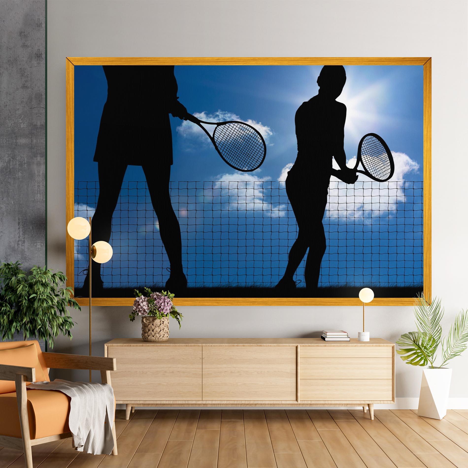Leinwandbild Blue Sky Tennis mockup 9