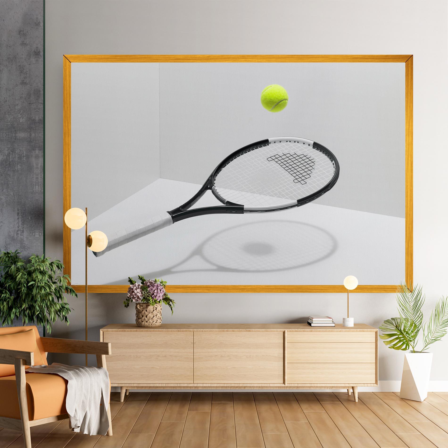 Leinwandbild Floating Tennis Racket mockup 9