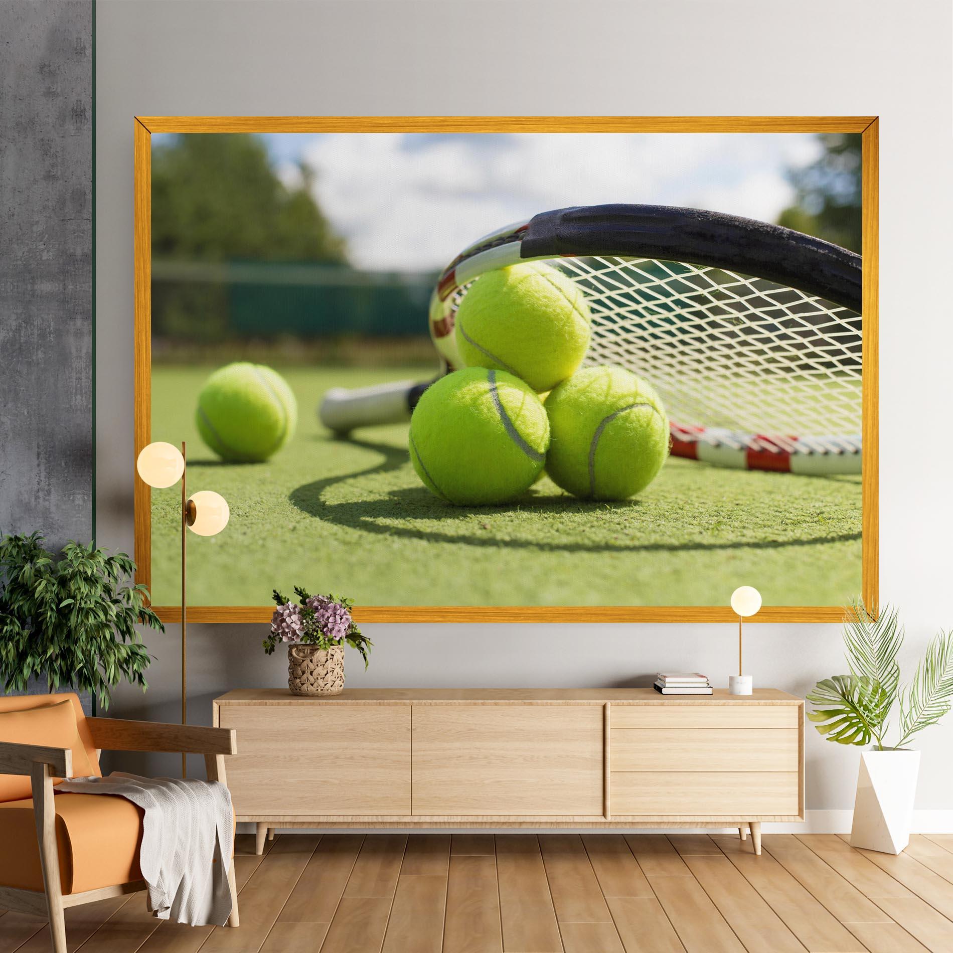 Leinwandbild Grass Tennis Balls mockup 9