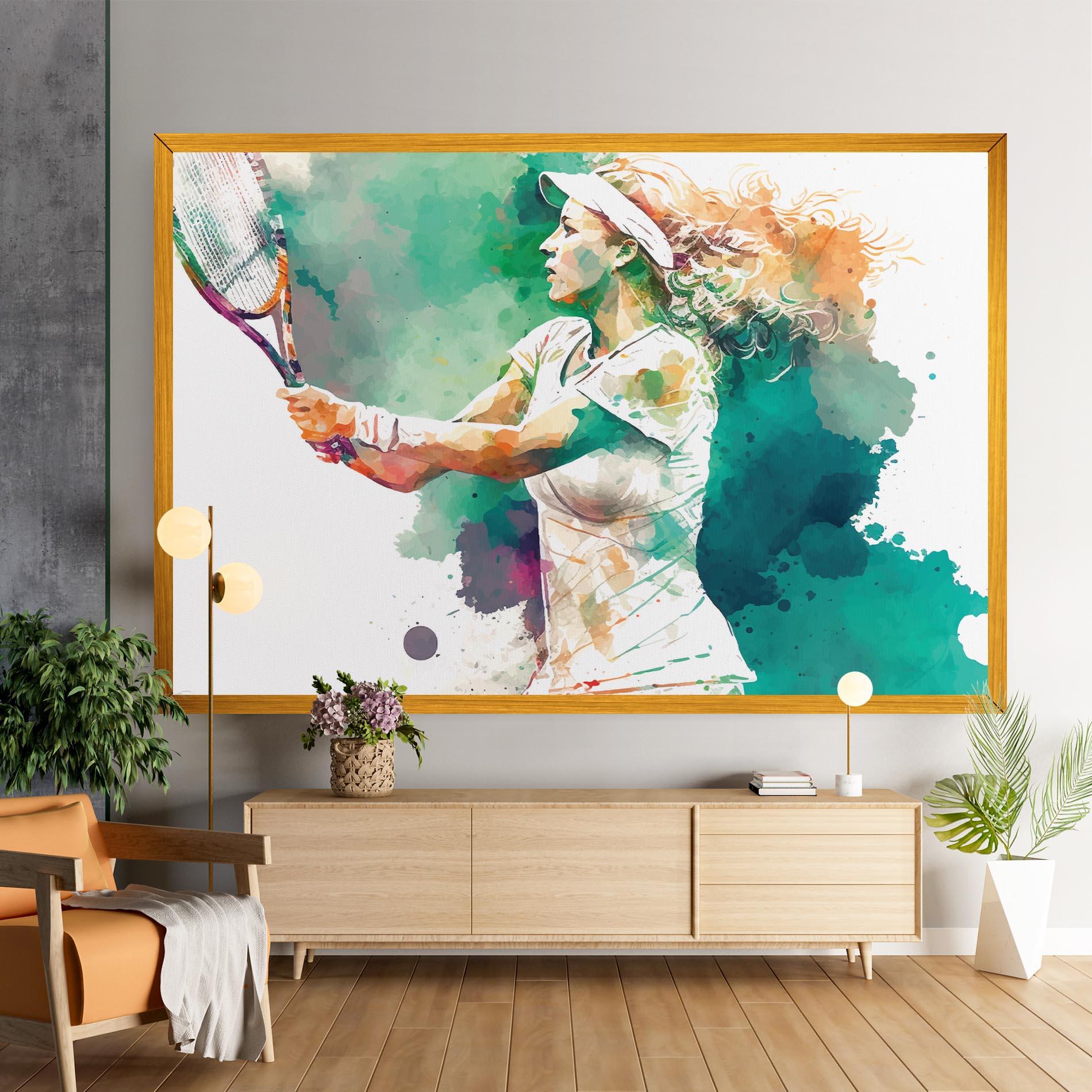 Leinwandbild Green Art Tennis mockup 9