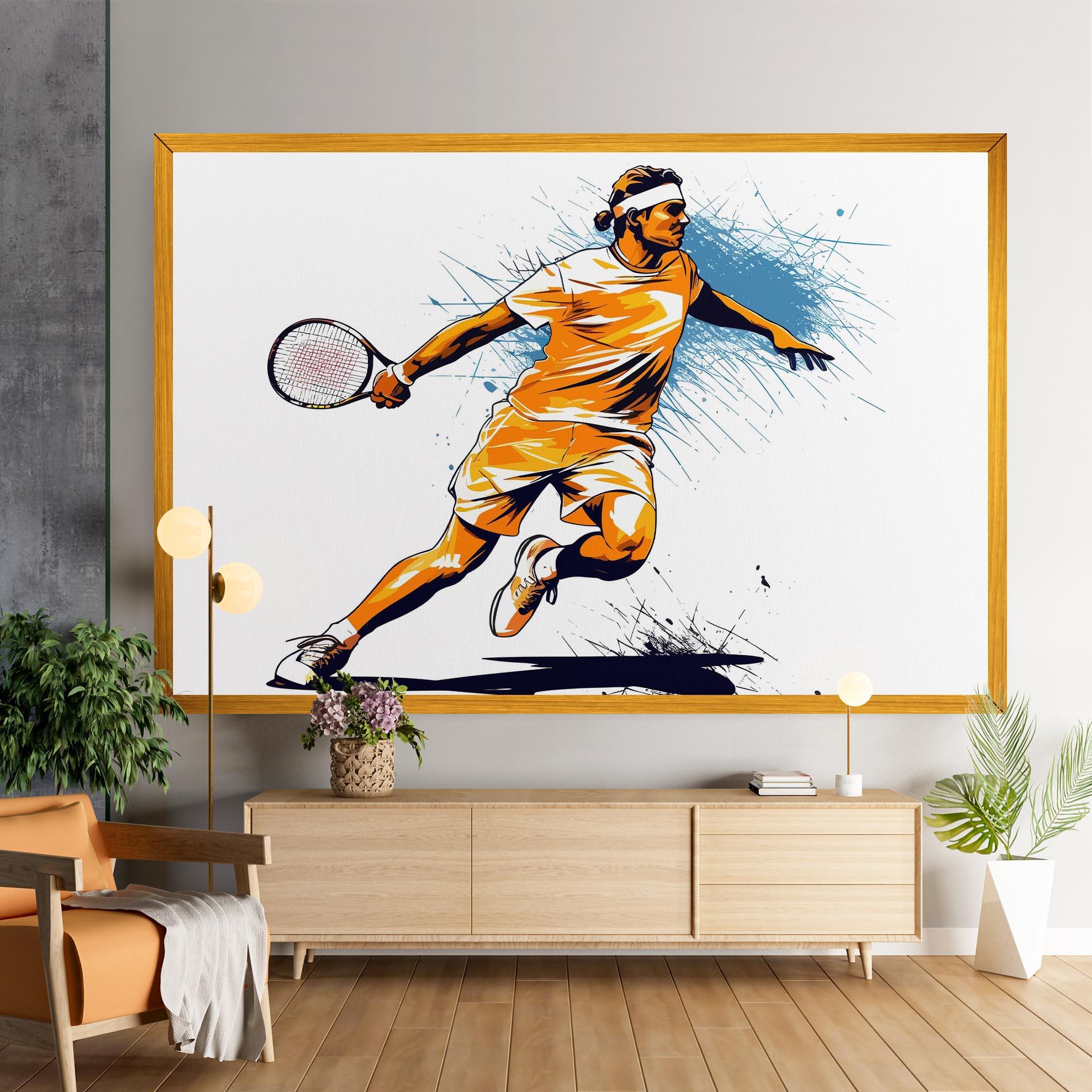 Leinwandbild Orange Blue Tennis mockup 9