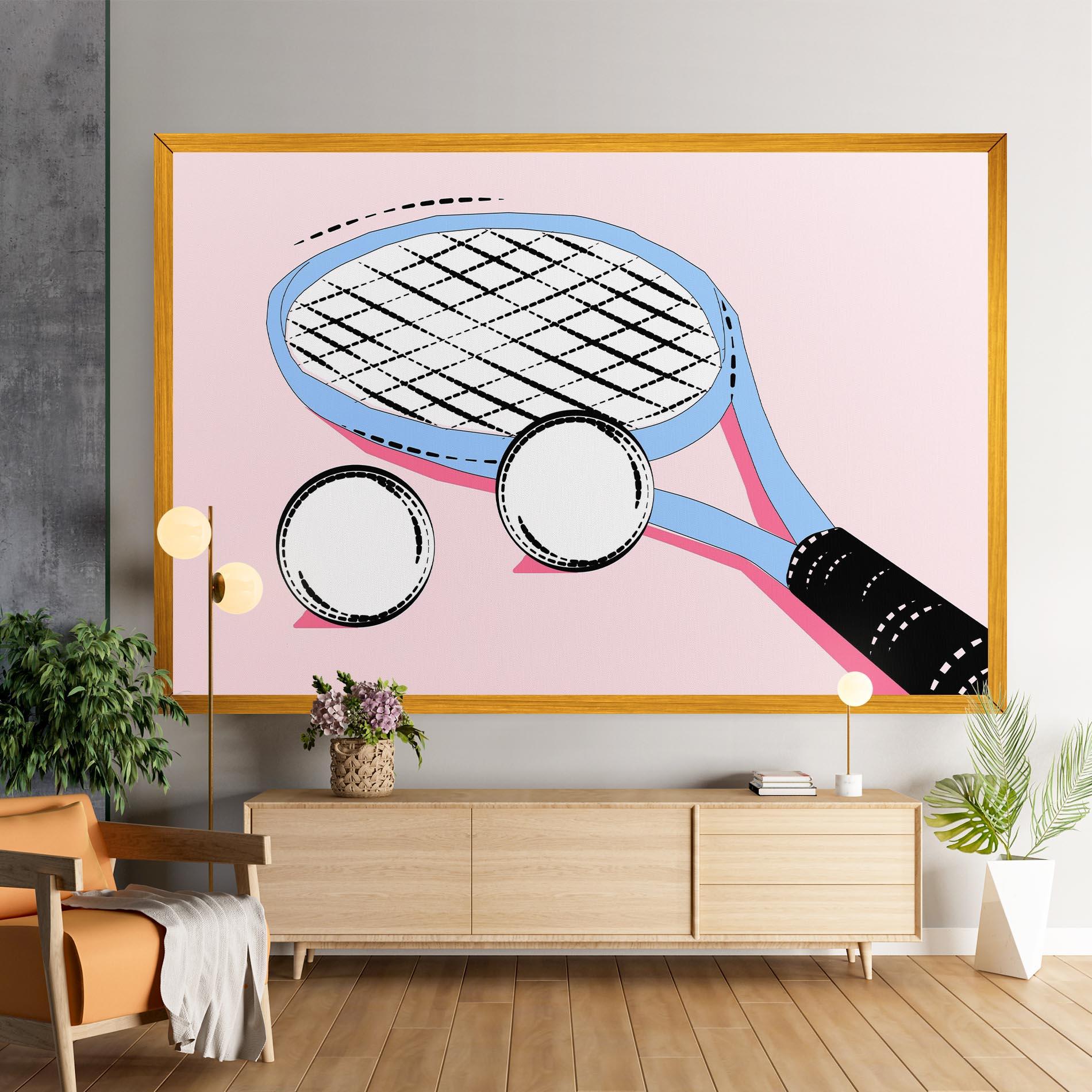 Leinwandbild Pink Tennis mockup 9