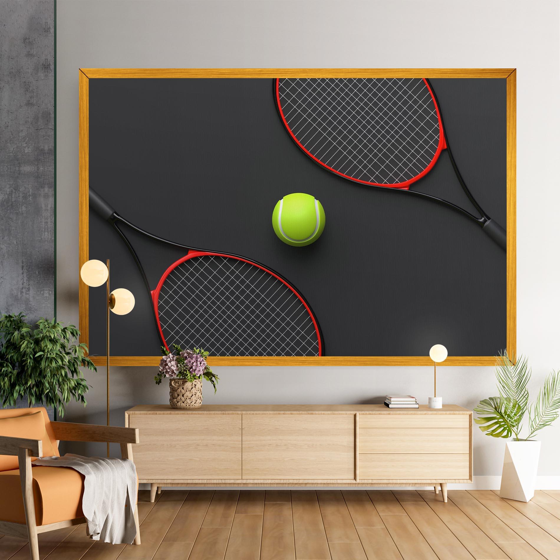 Leinwandbild Red Tennis Rackets mockup 9