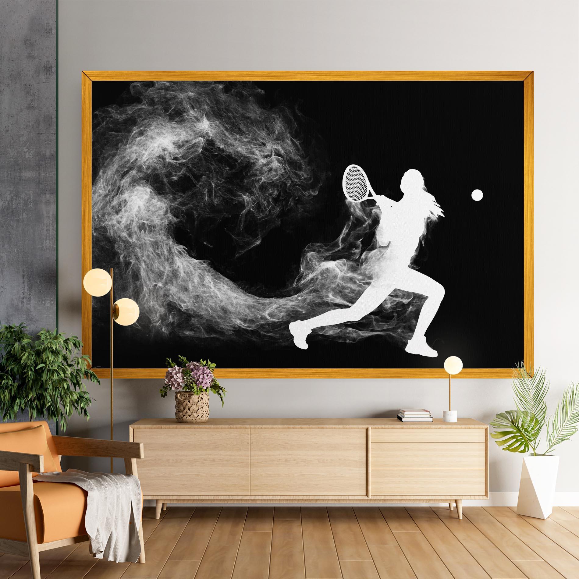 Leinwandbild Tennis Spoke White mockup 9