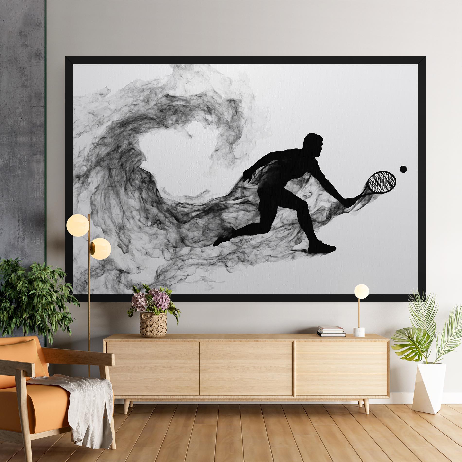 Leinwandbild Black Smoke Tennis mockup 9