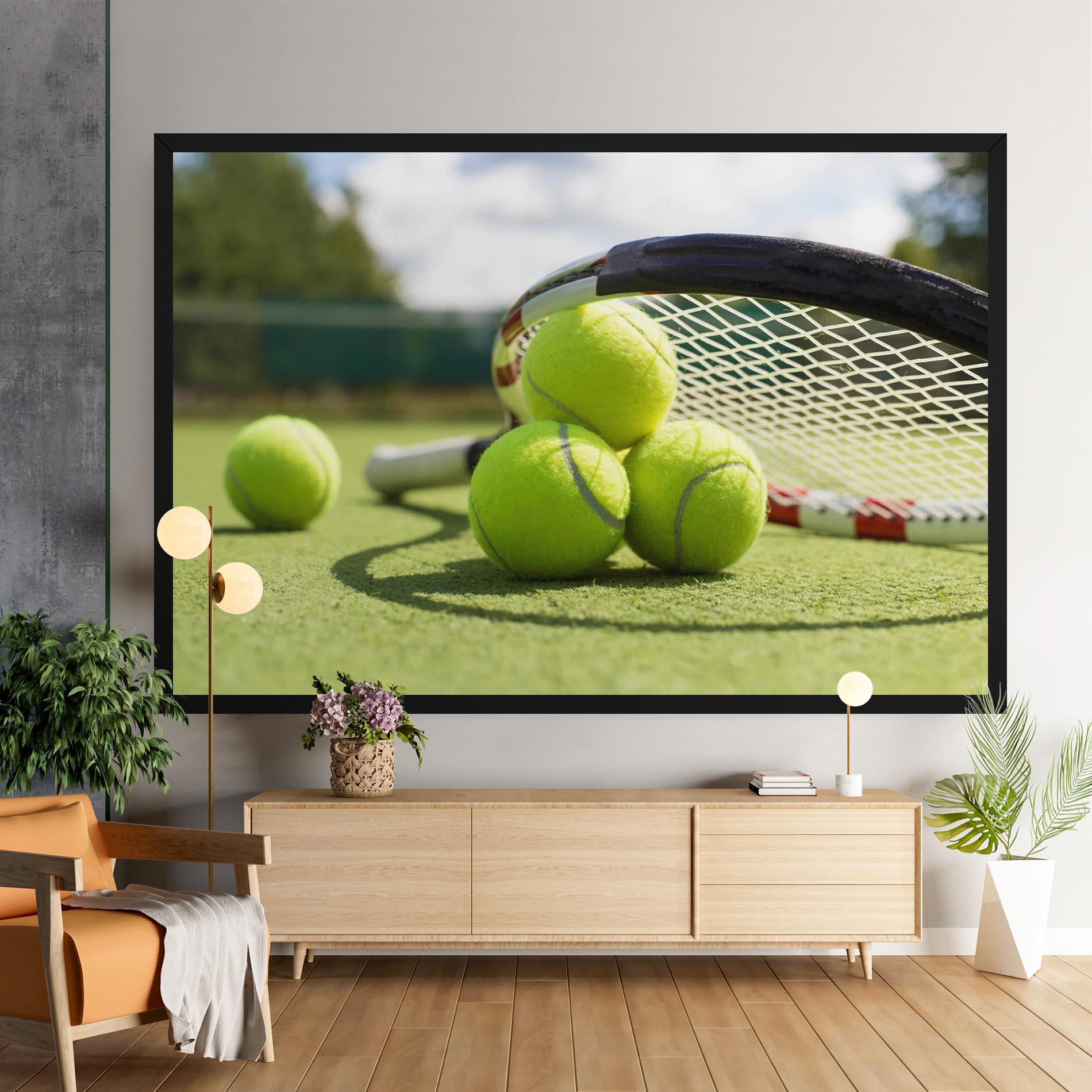 Leinwandbild Grass Tennis Balls mockup 9