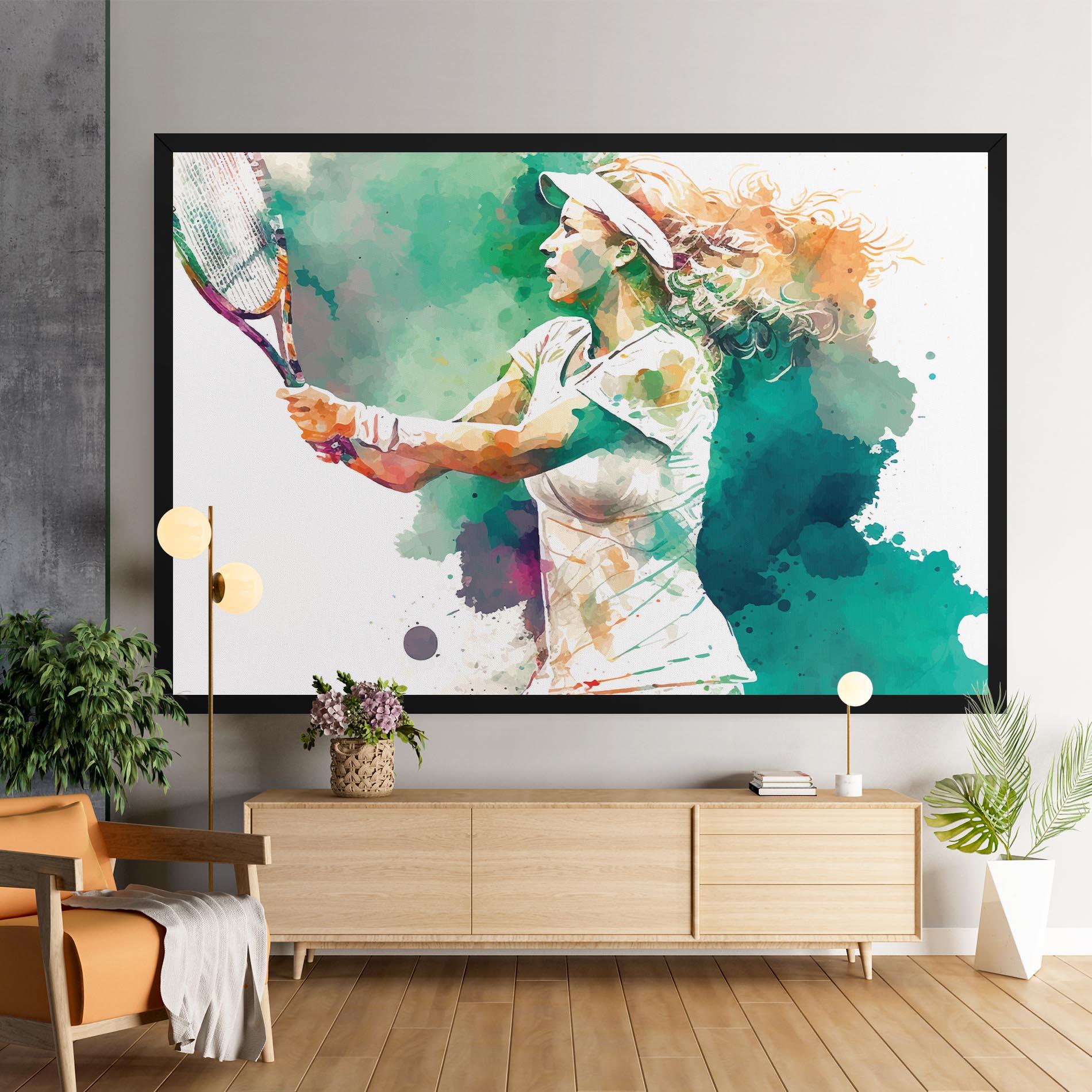 Leinwandbild Green Art Tennis mockup 9