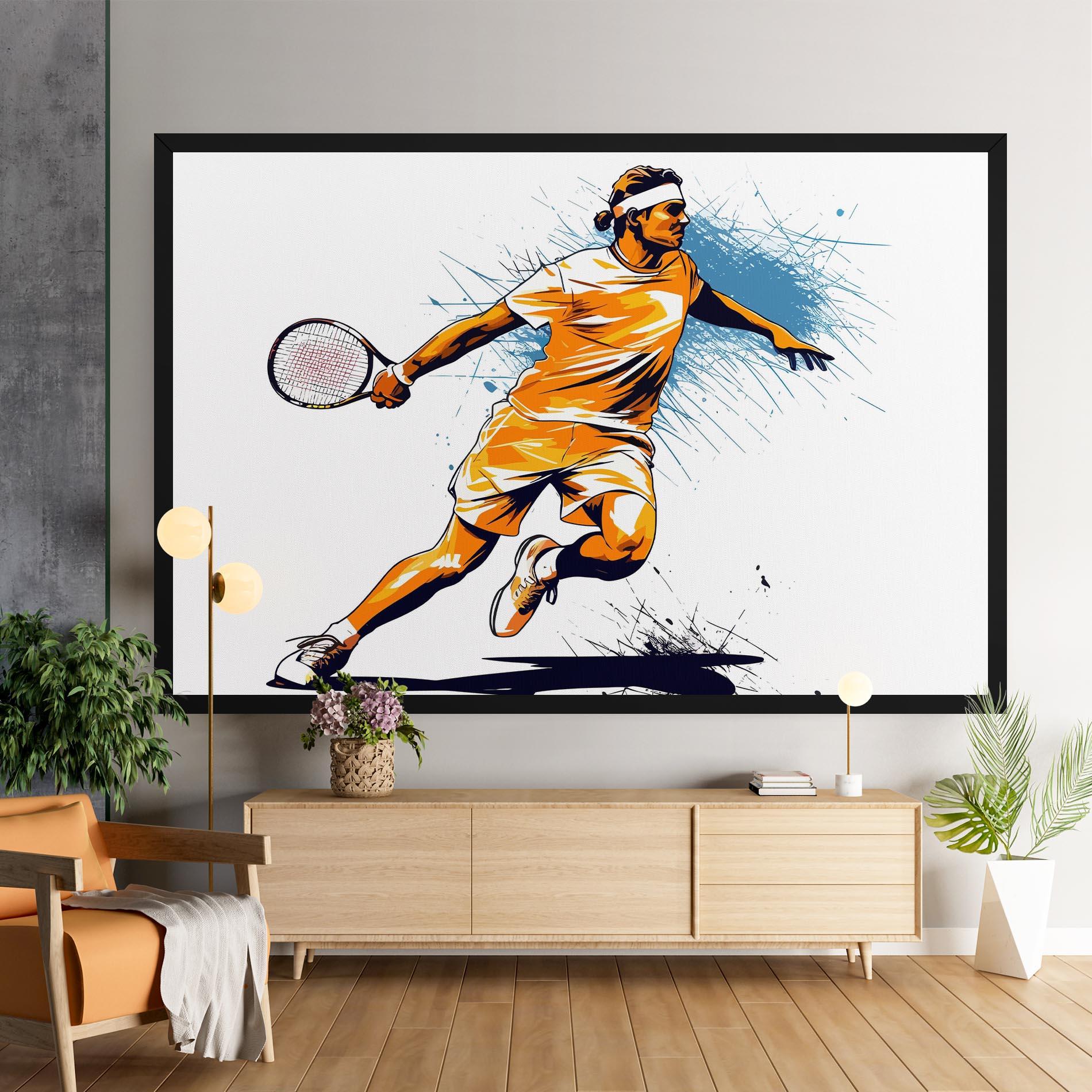 Leinwandbild Orange Blue Tennis mockup 9
