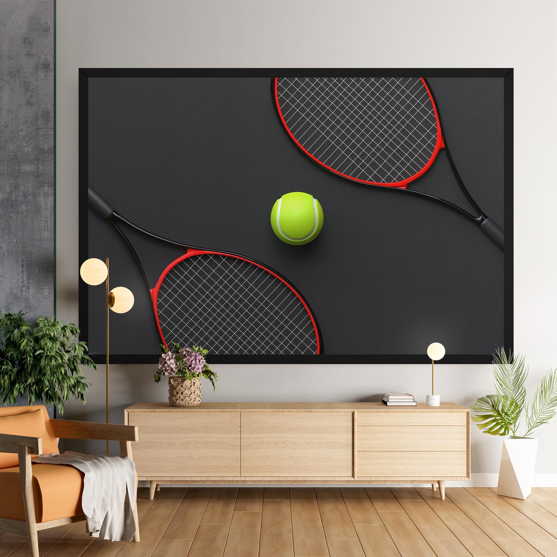 Leinwandbild Red Tennis Rackets mockup 9