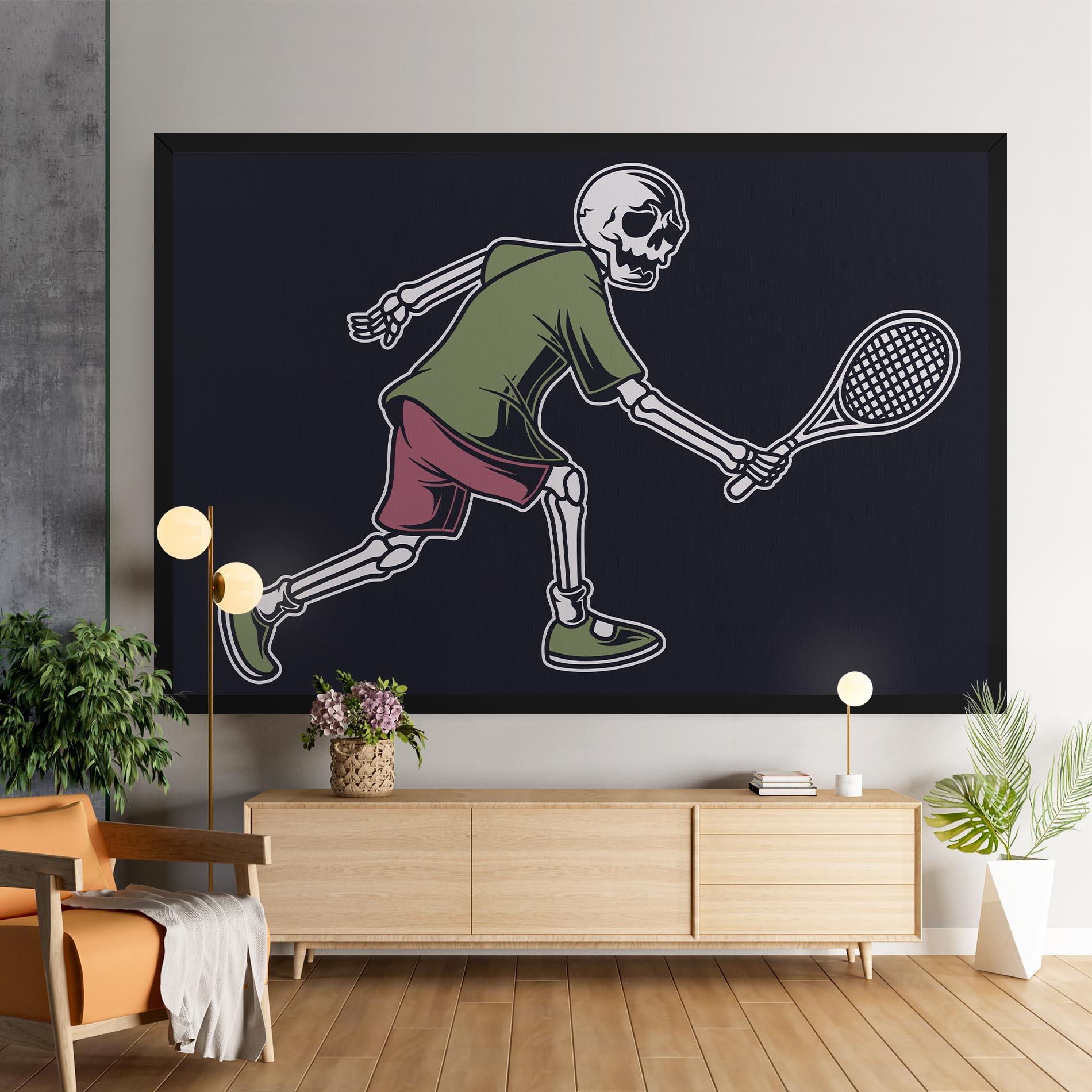 Leinwandbild Skull Tennis mockup 9