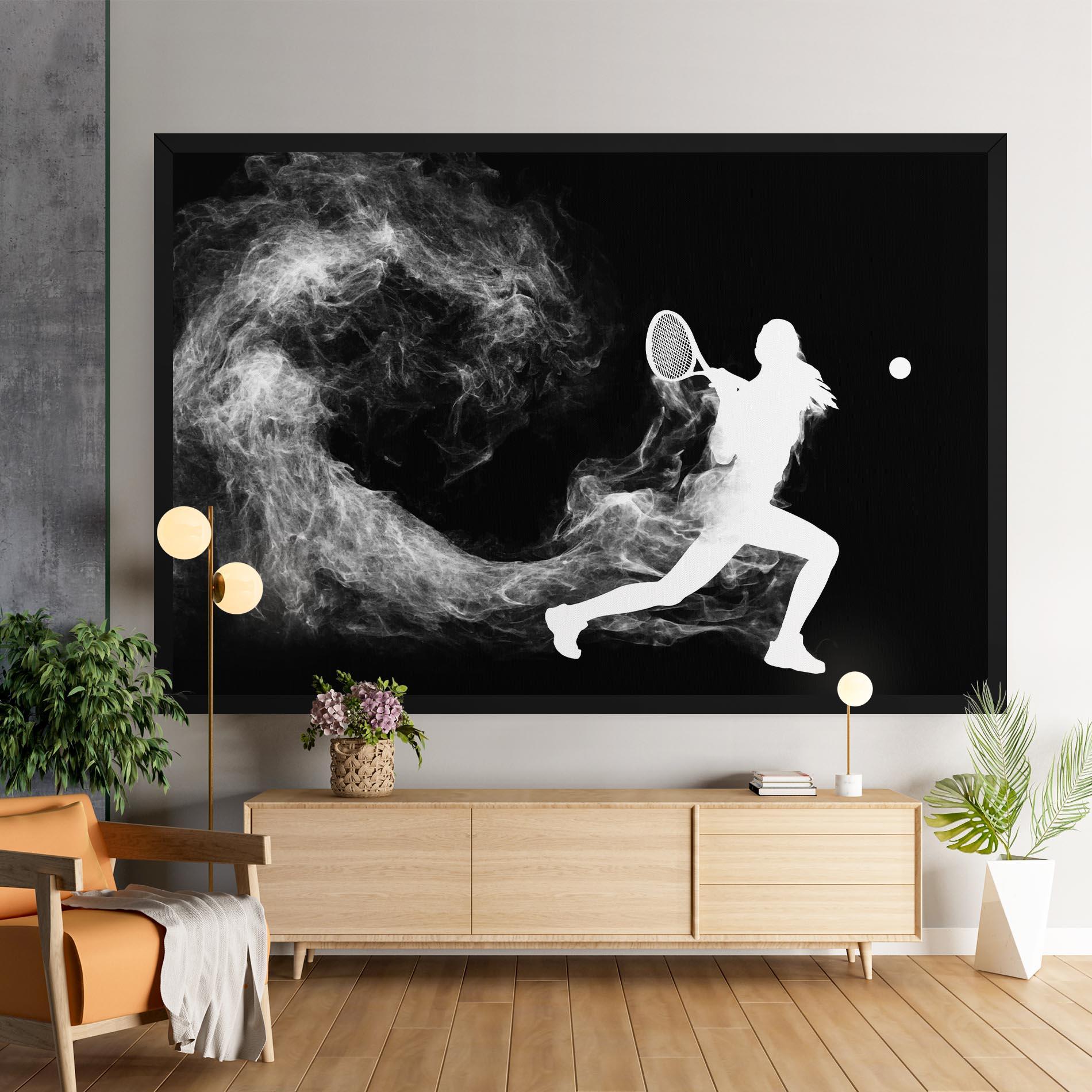 Leinwandbild Tennis Spoke White mockup 9