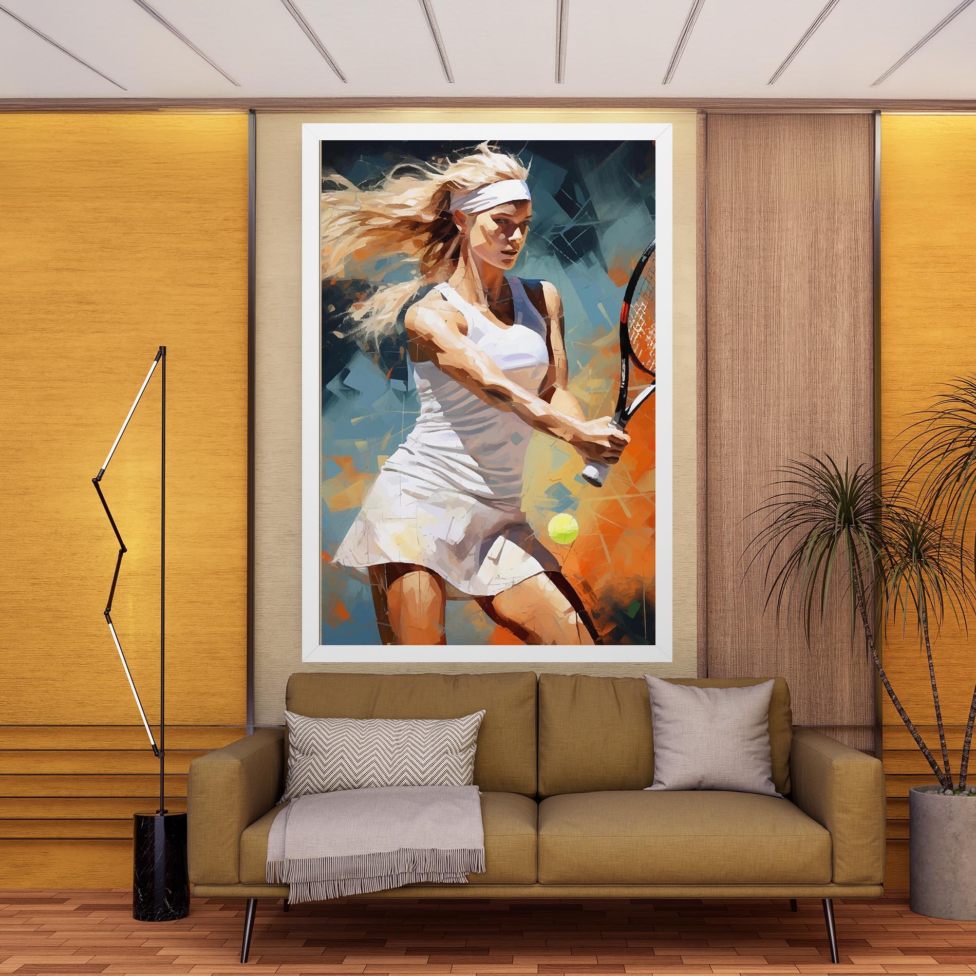 Leinwandbild Blonde Tennis Girl mockup 9