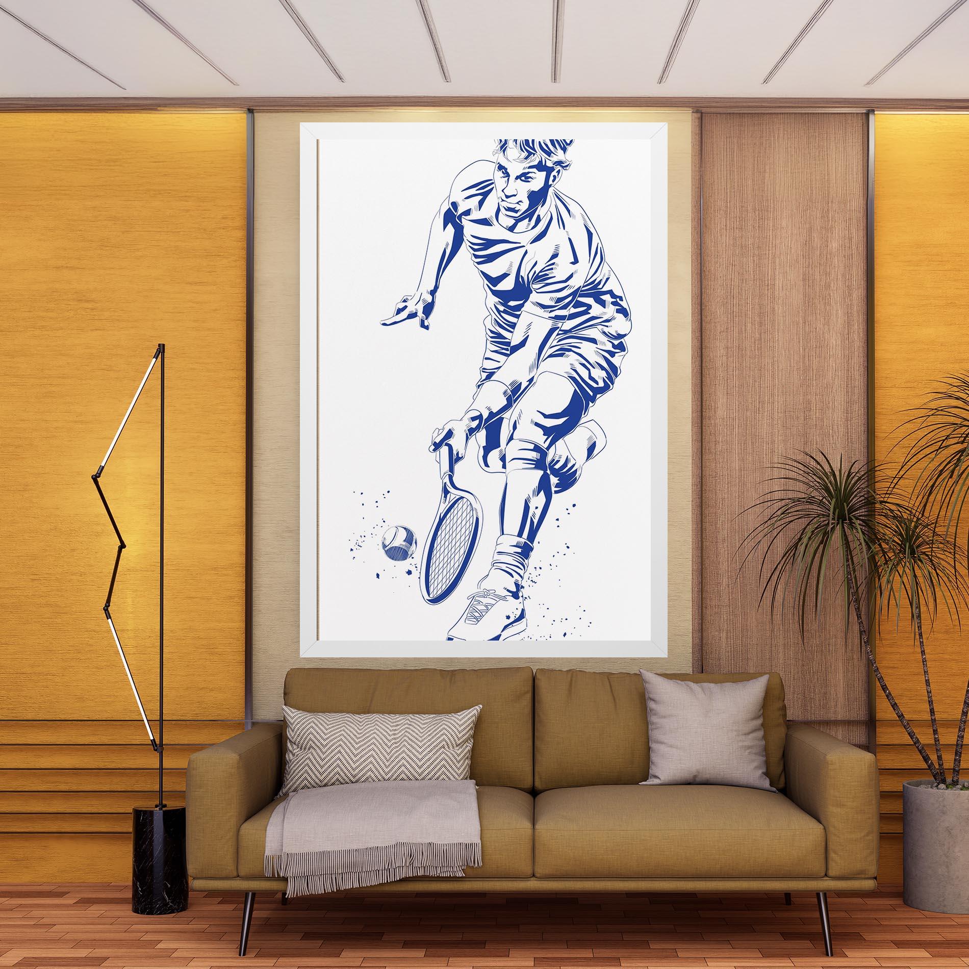 Leinwandbild Blue Tennis mockup 9