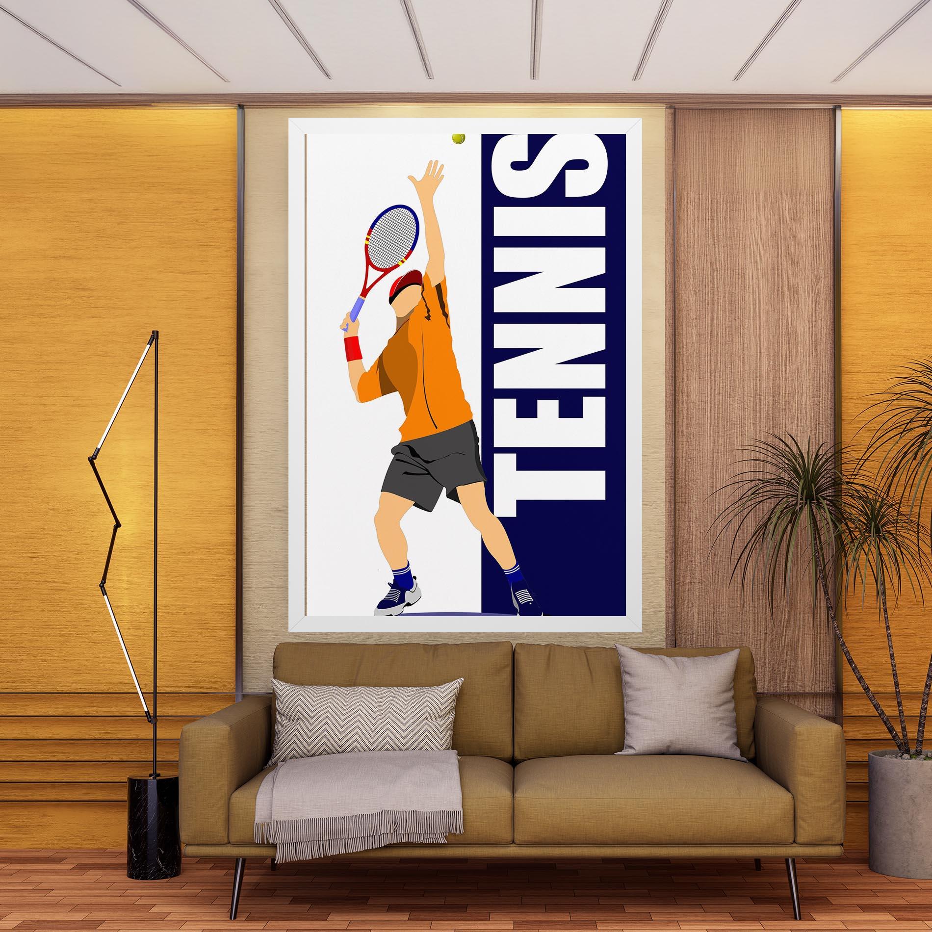 Leinwandbild Orange Tennis Player mockup 9