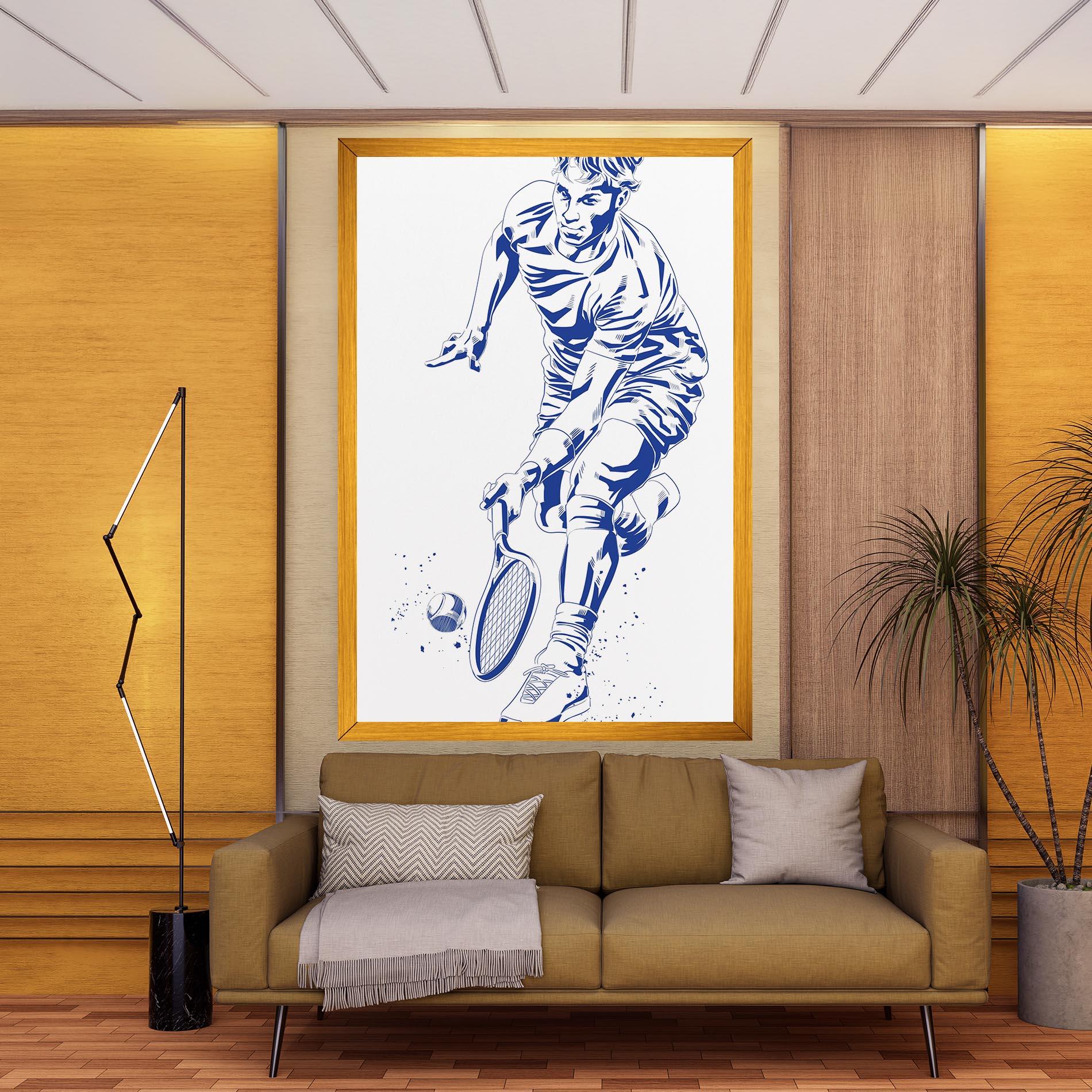 Leinwandbild Blue Tennis mockup 9