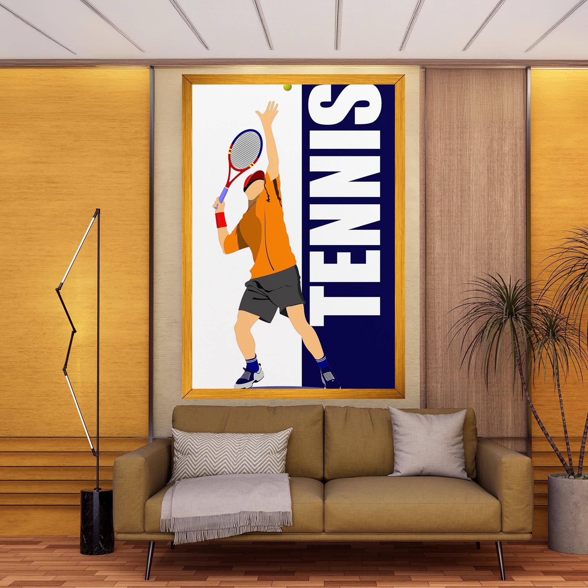 Orange Tennis Player mockup 9