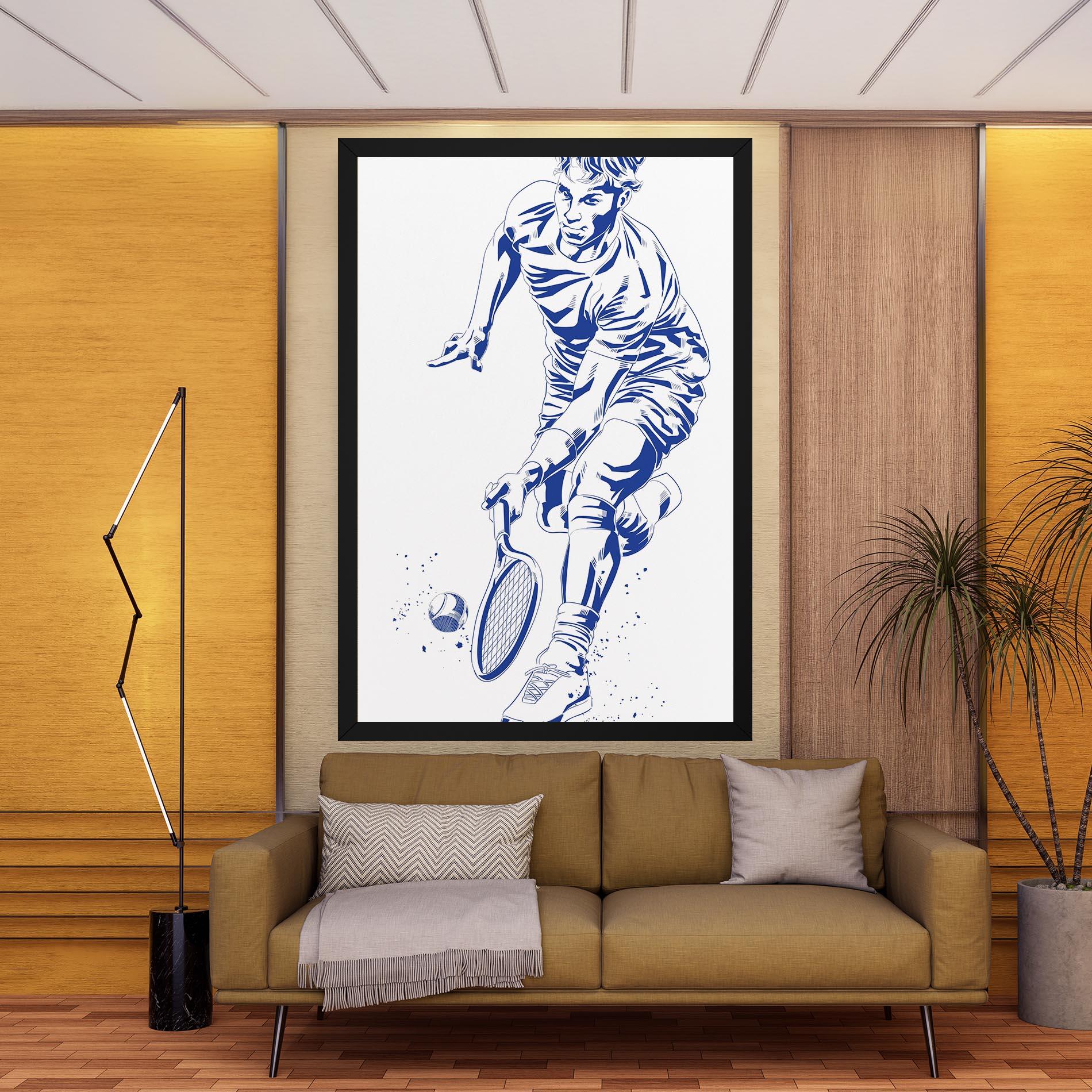 Leinwandbild Blue Tennis mockup 9