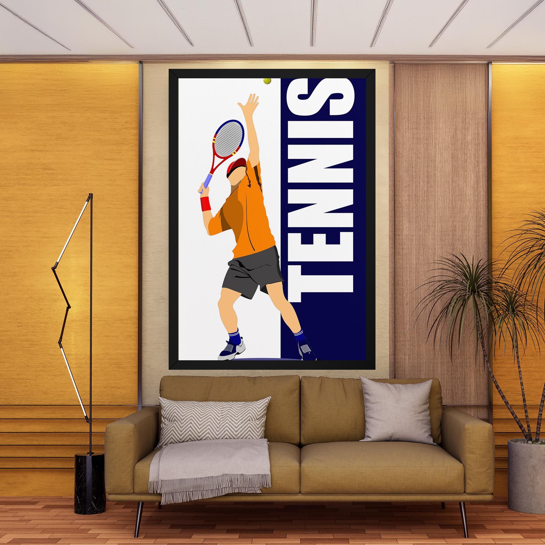 Orange Tennis Player mockup 9