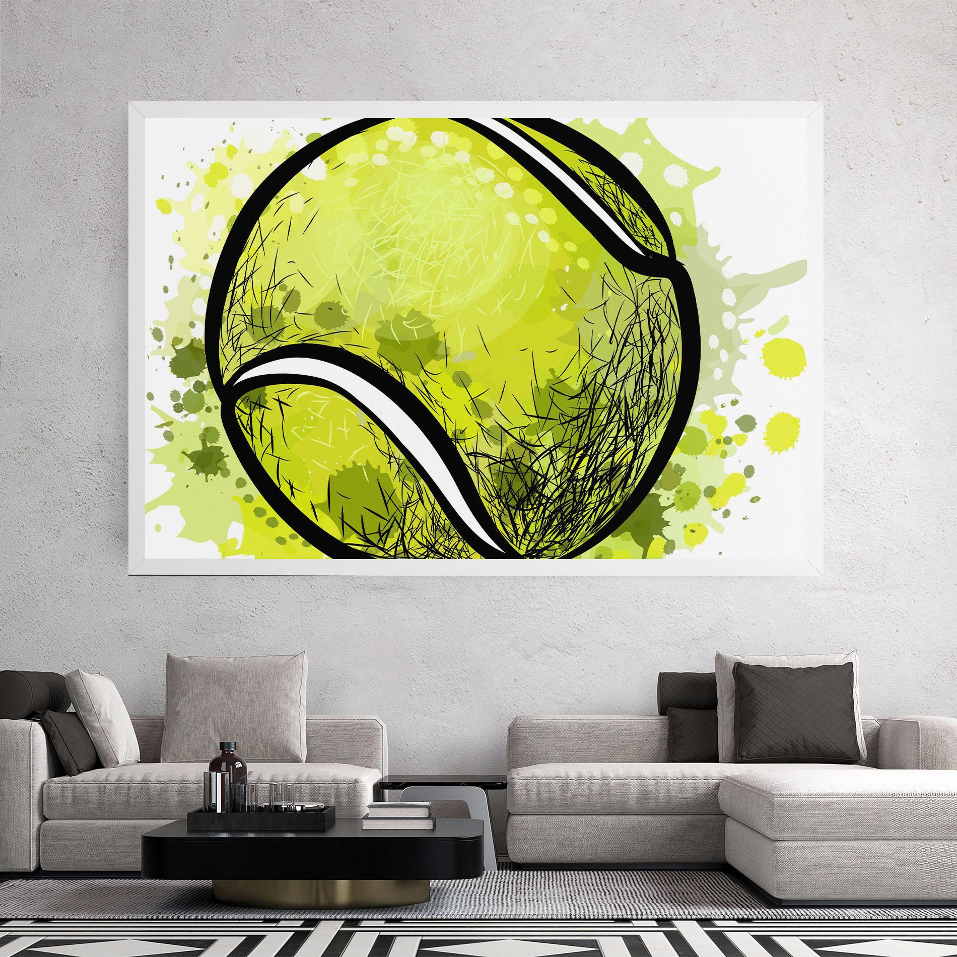 Leinwandbild Big Tennis Ball mockup 2