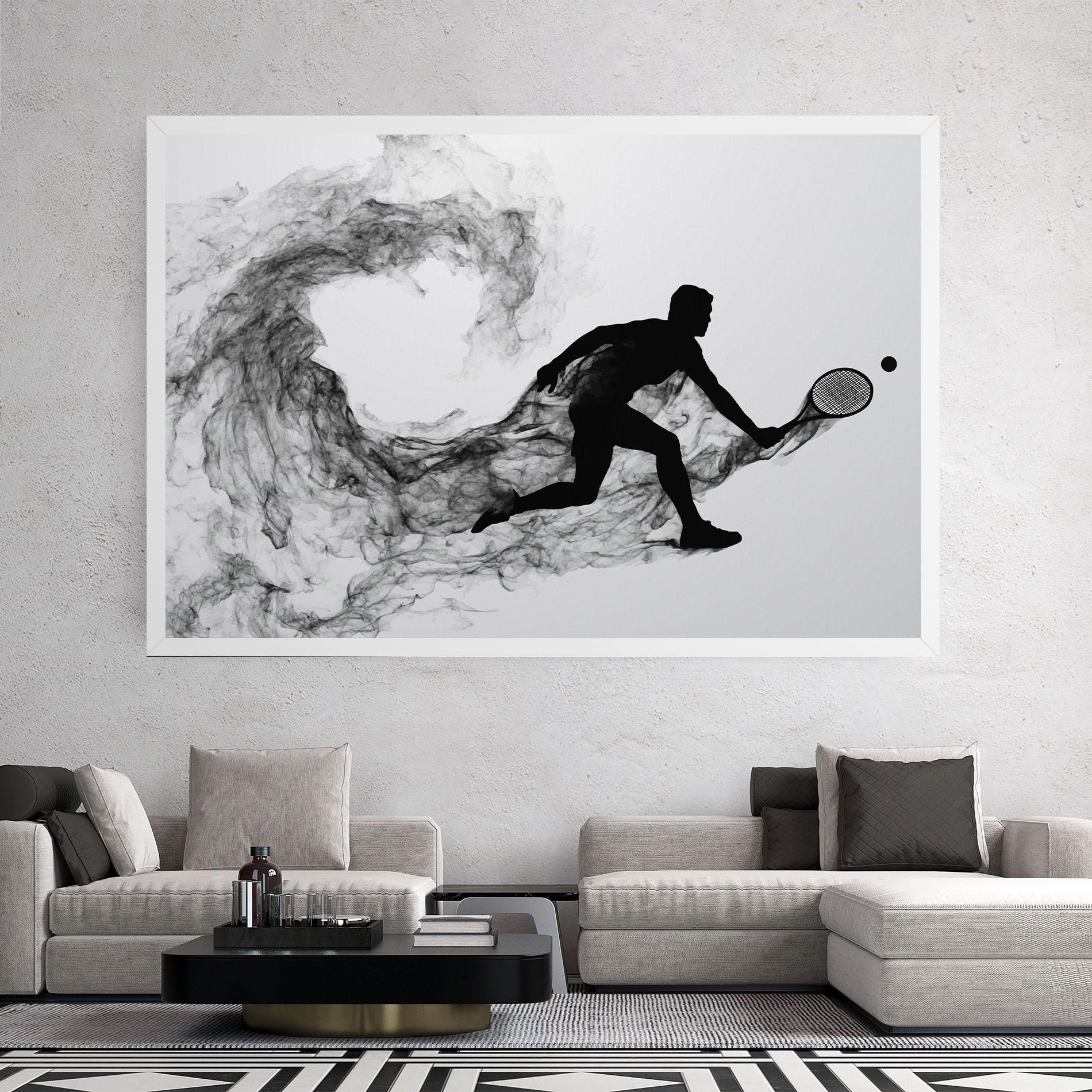 Leinwandbild Black Smoke Tennis mockup 2