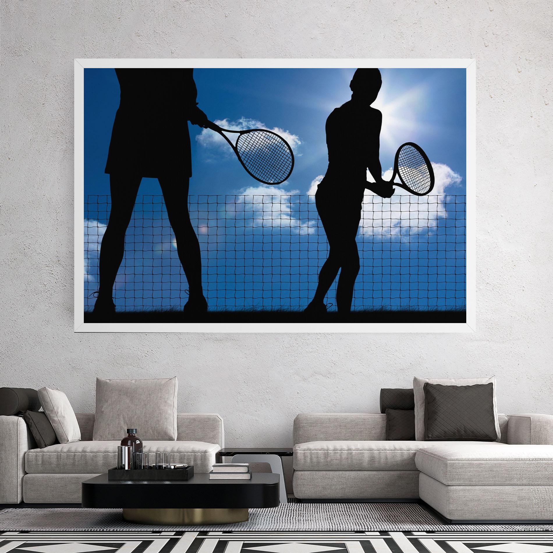 Leinwandbild Blue Sky Tennis mockup 2