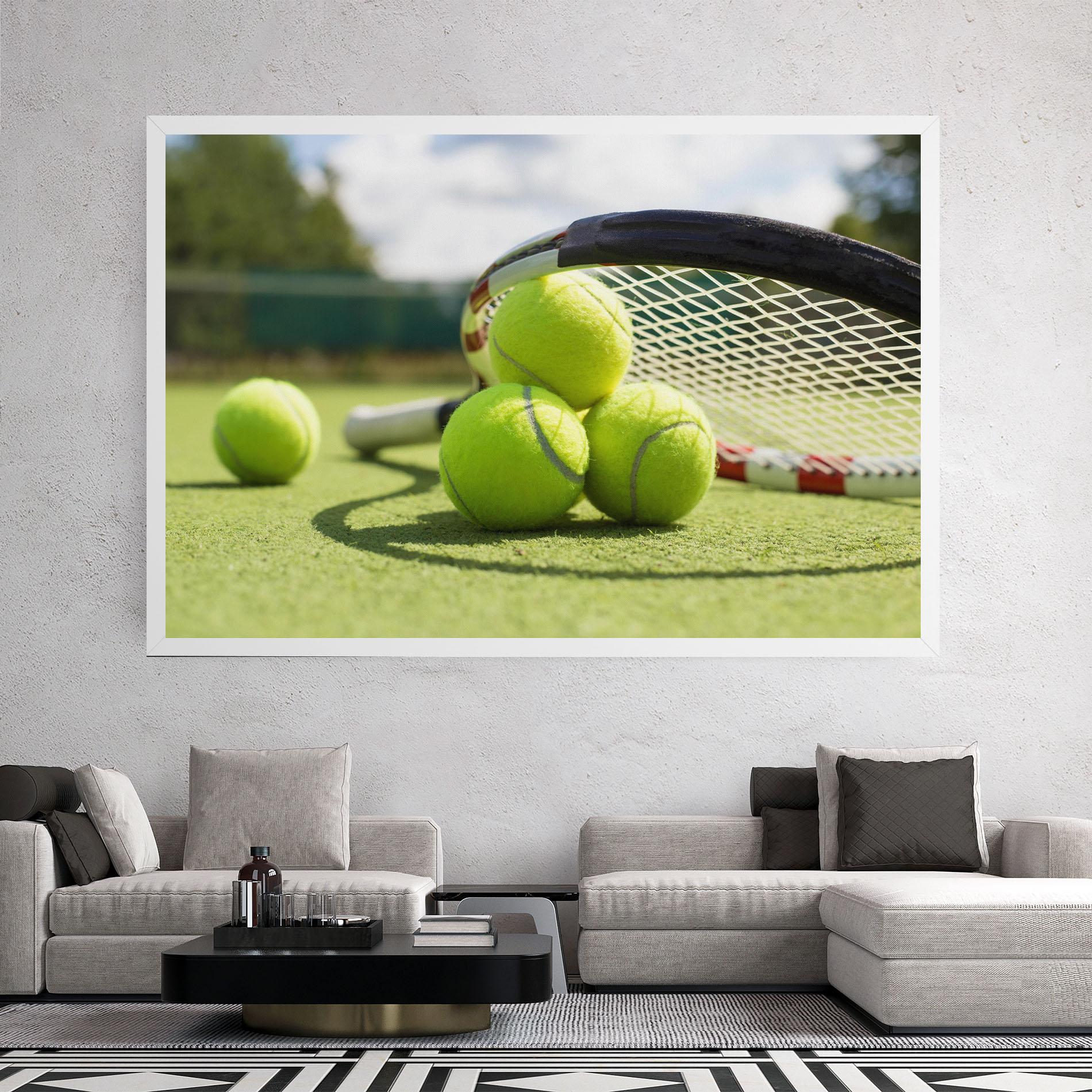 Leinwandbild Grass Tennis Balls mockup 2