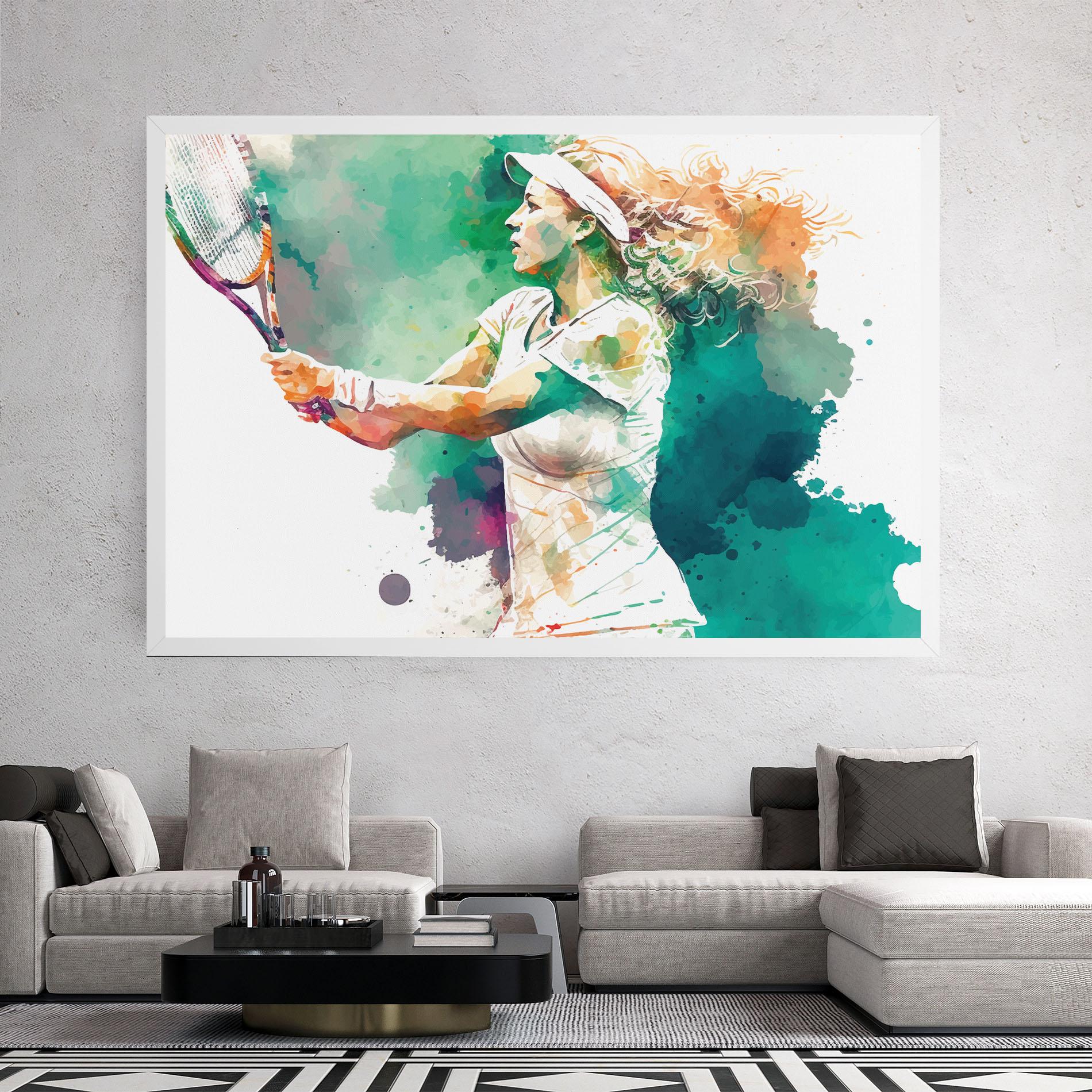 Leinwandbild Green Art Tennis mockup 2