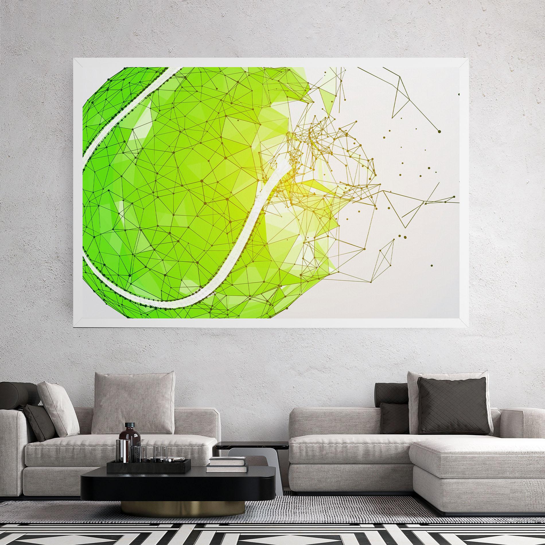 Leinwandbild Green Line Tennis mockup 2
