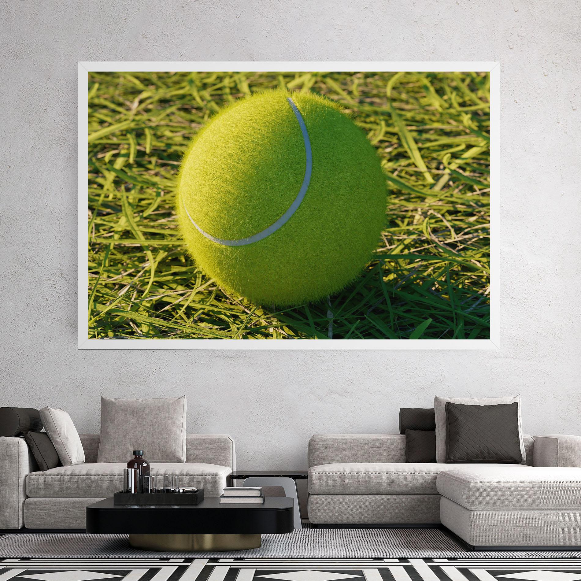 Leinwandbild Green Tennis Ball mockup 2