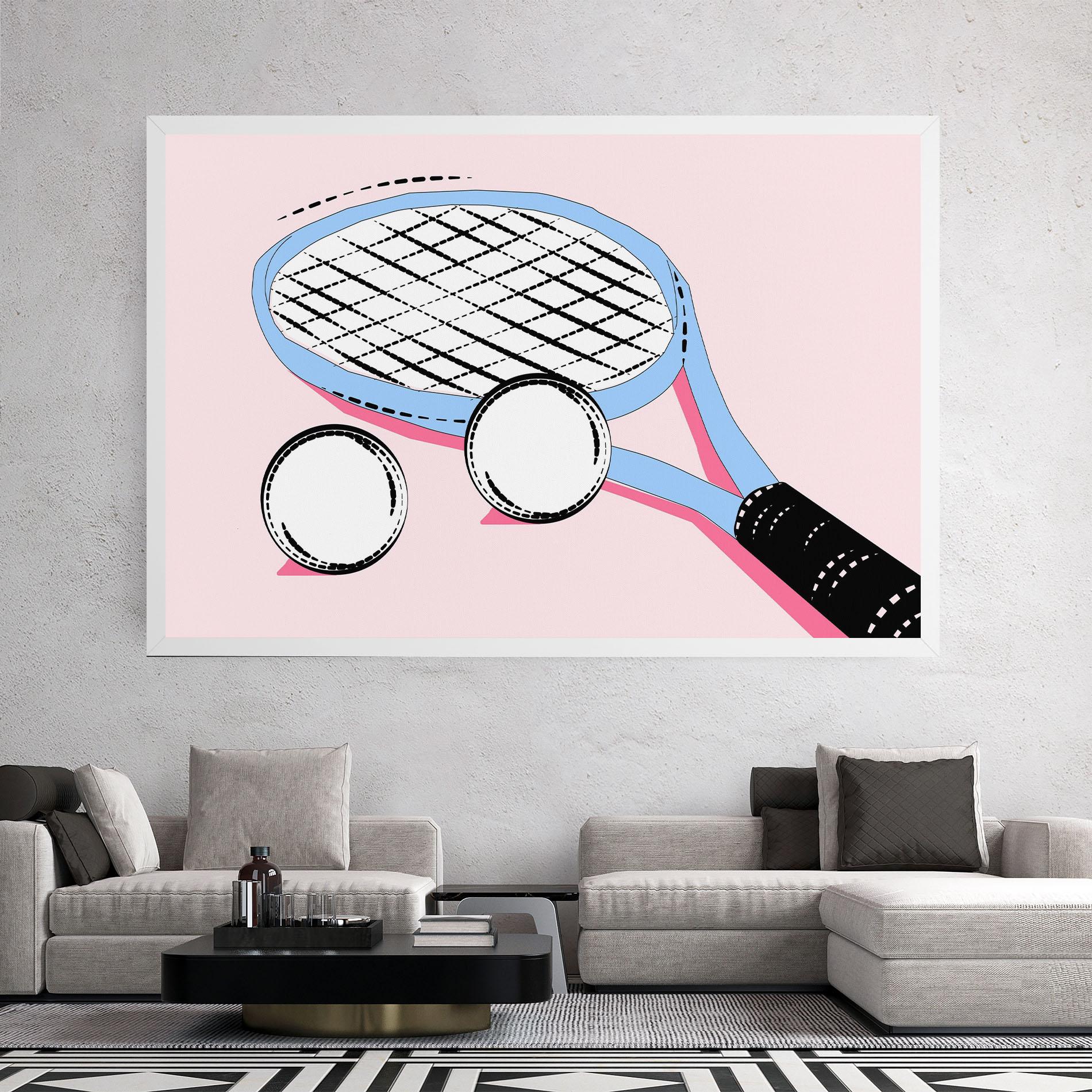 Leinwandbild Pink Tennis mockup 2