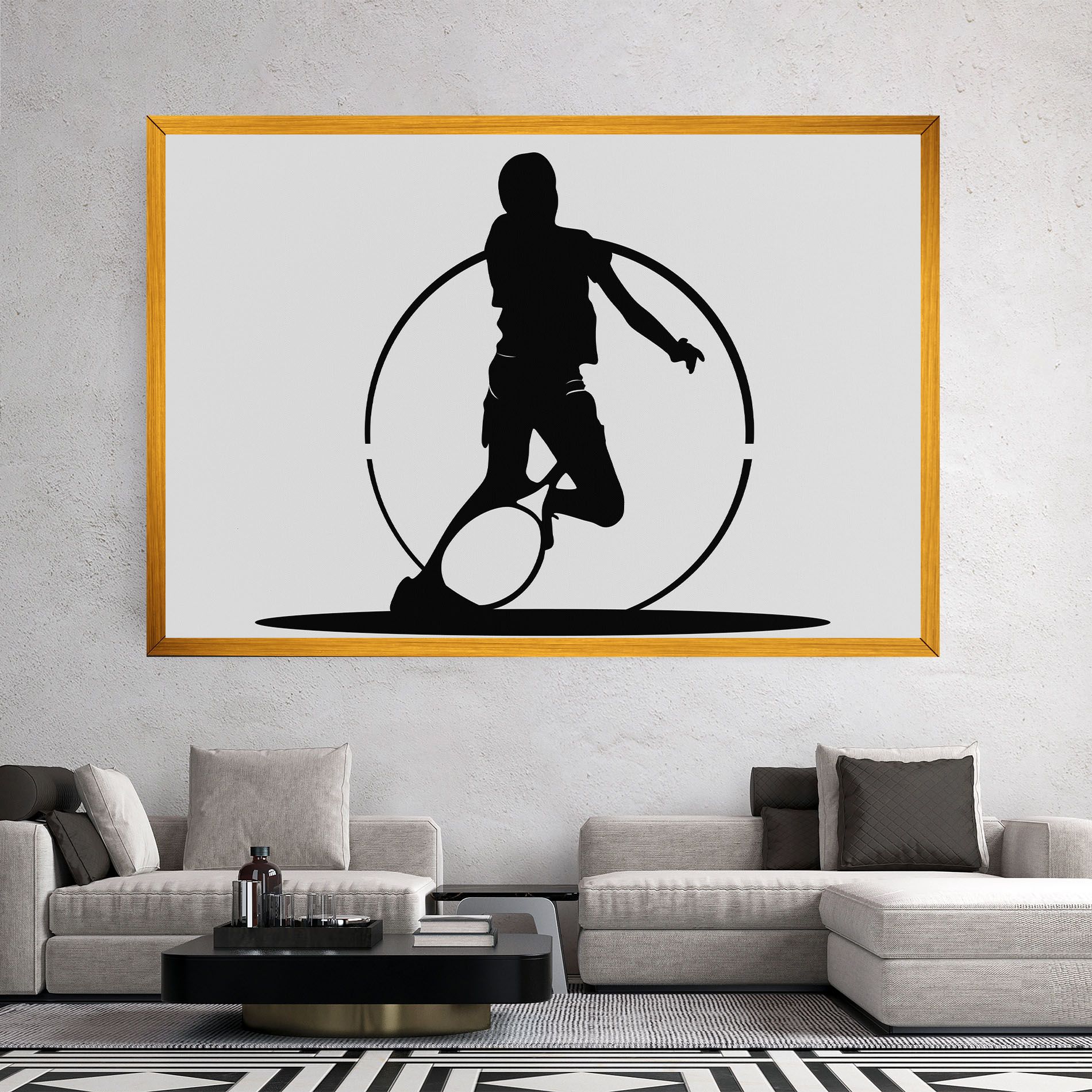 Black Tennis Circle mockup 2
