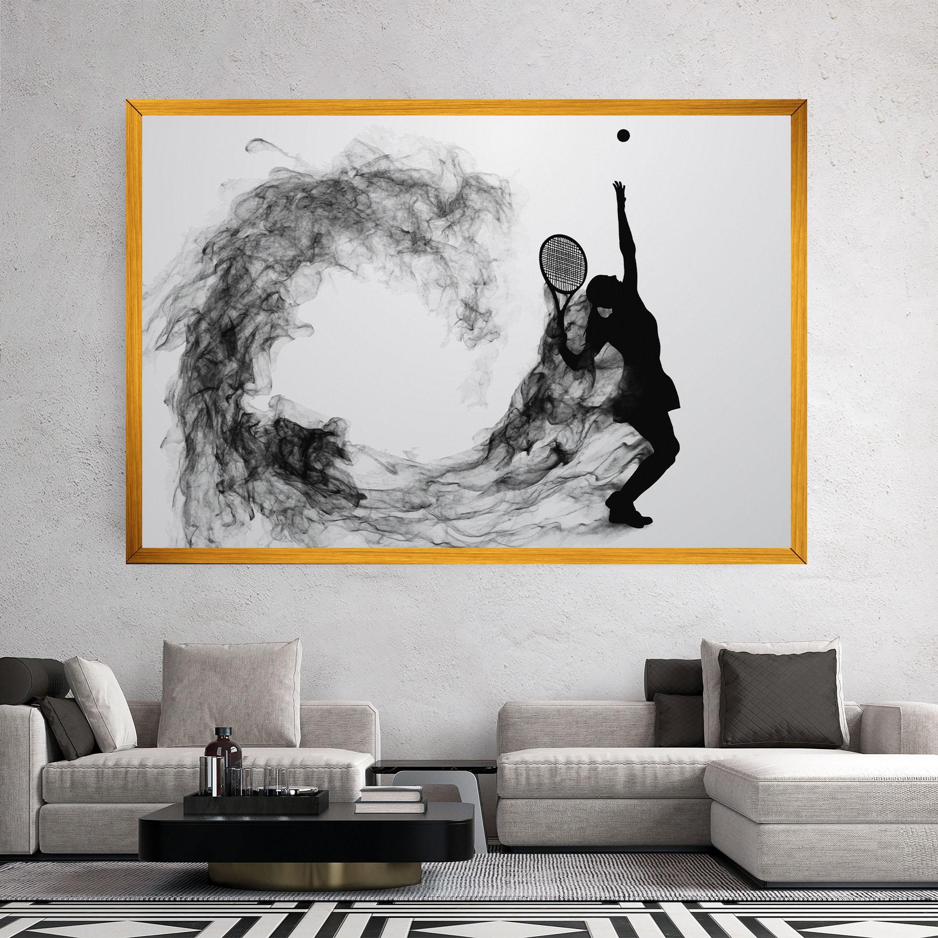 Leinwandbild Black Tennis Smoke mockup 2