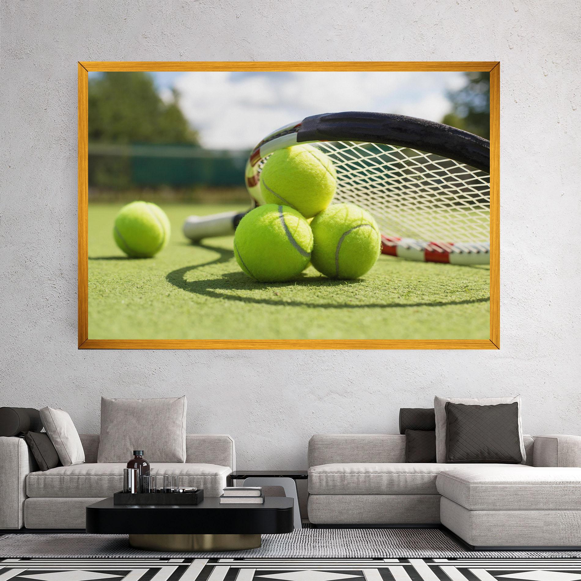 Leinwandbild Grass Tennis Balls mockup 2