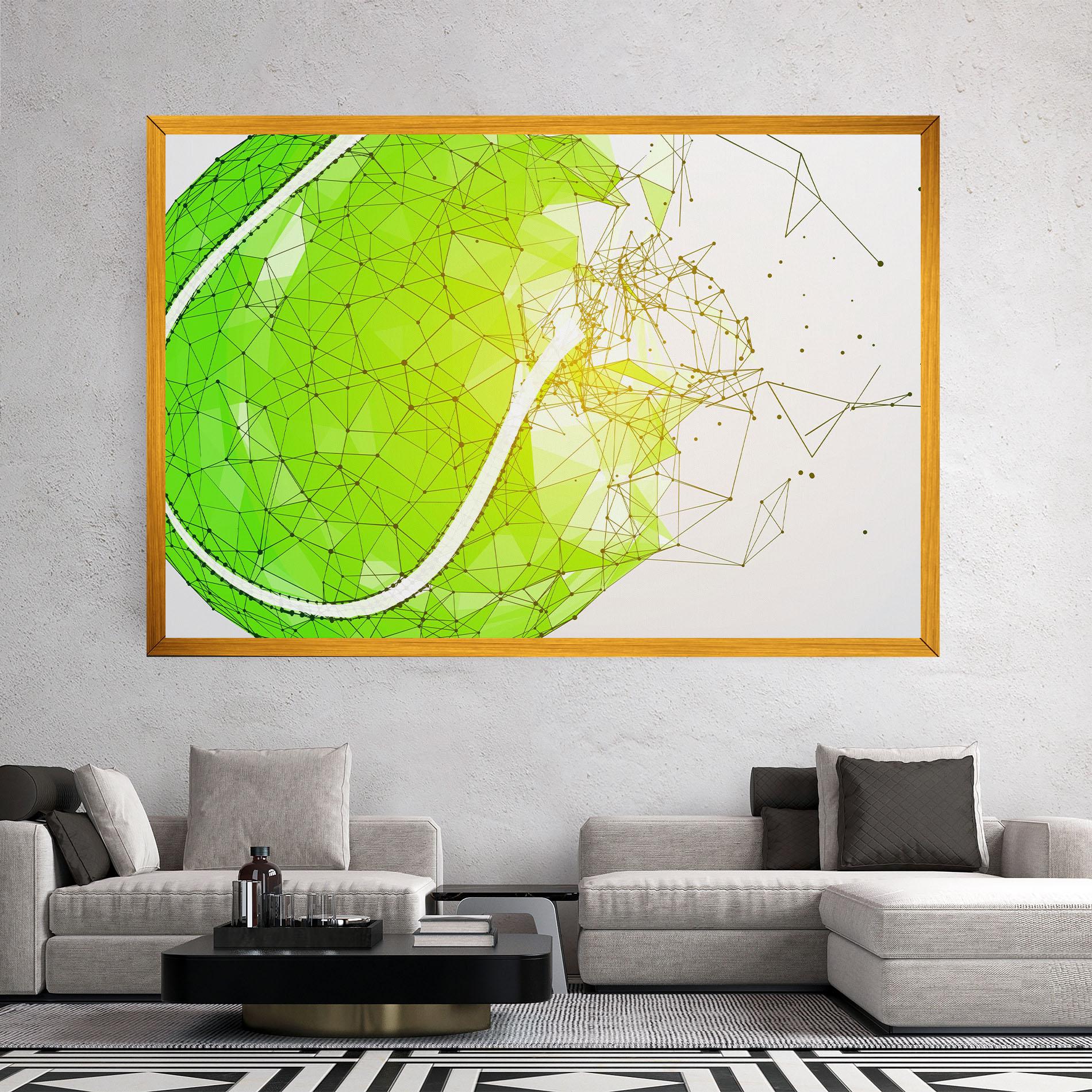 Leinwandbild Green Line Tennis mockup 2