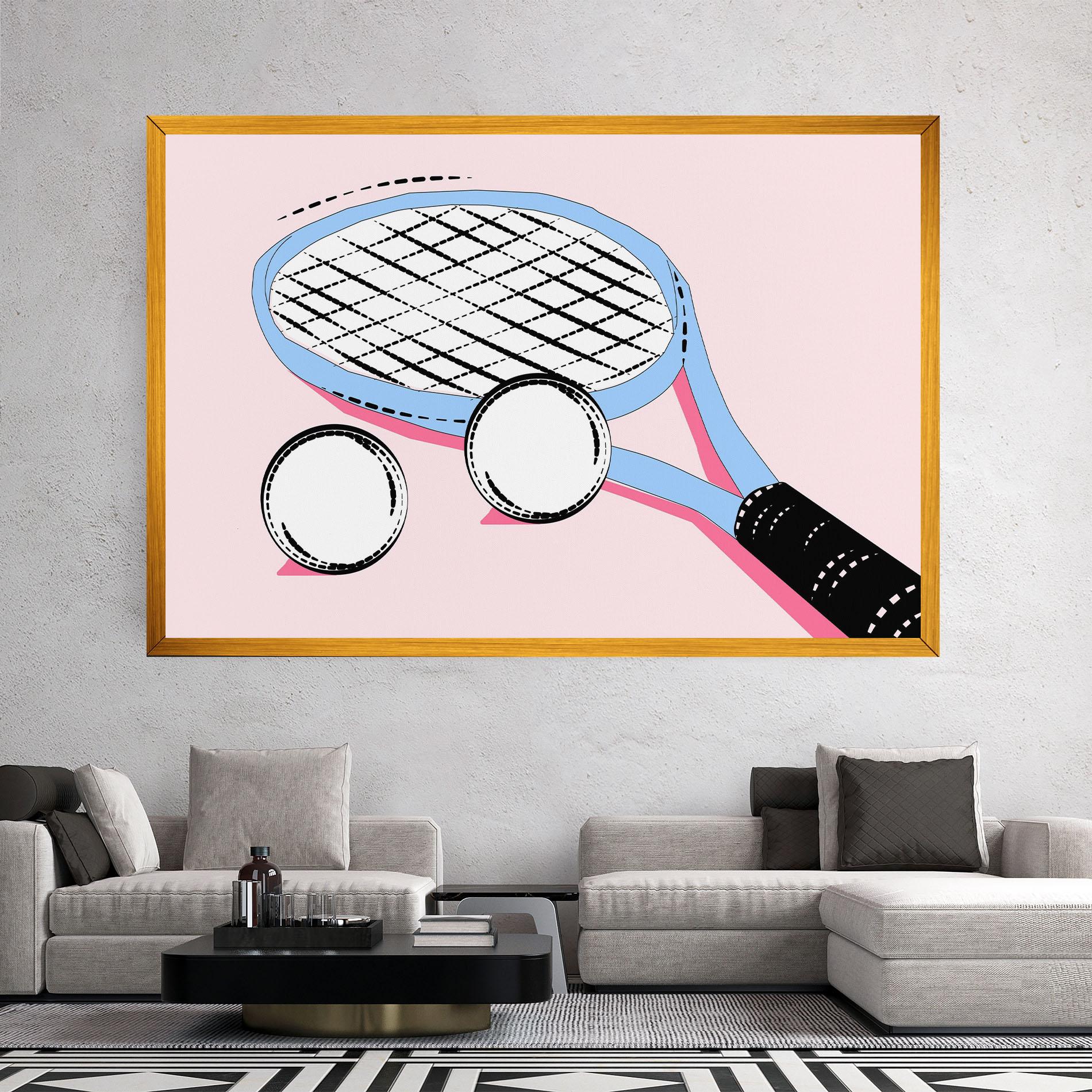 Leinwandbild Pink Tennis mockup 2