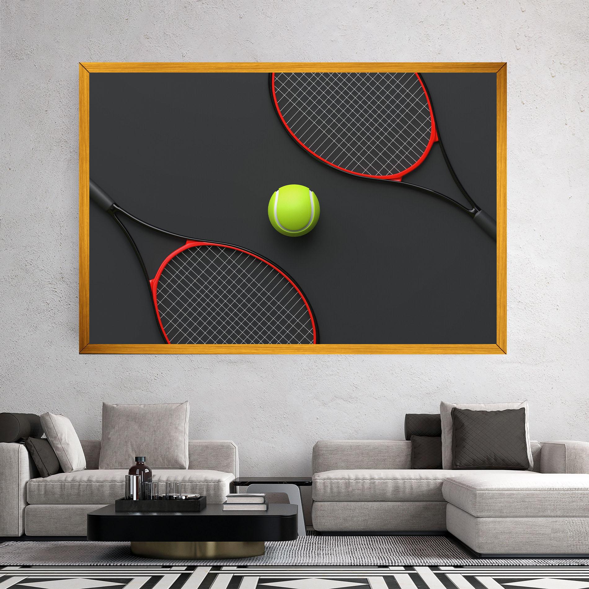 Leinwandbild Red Tennis Rackets mockup 2