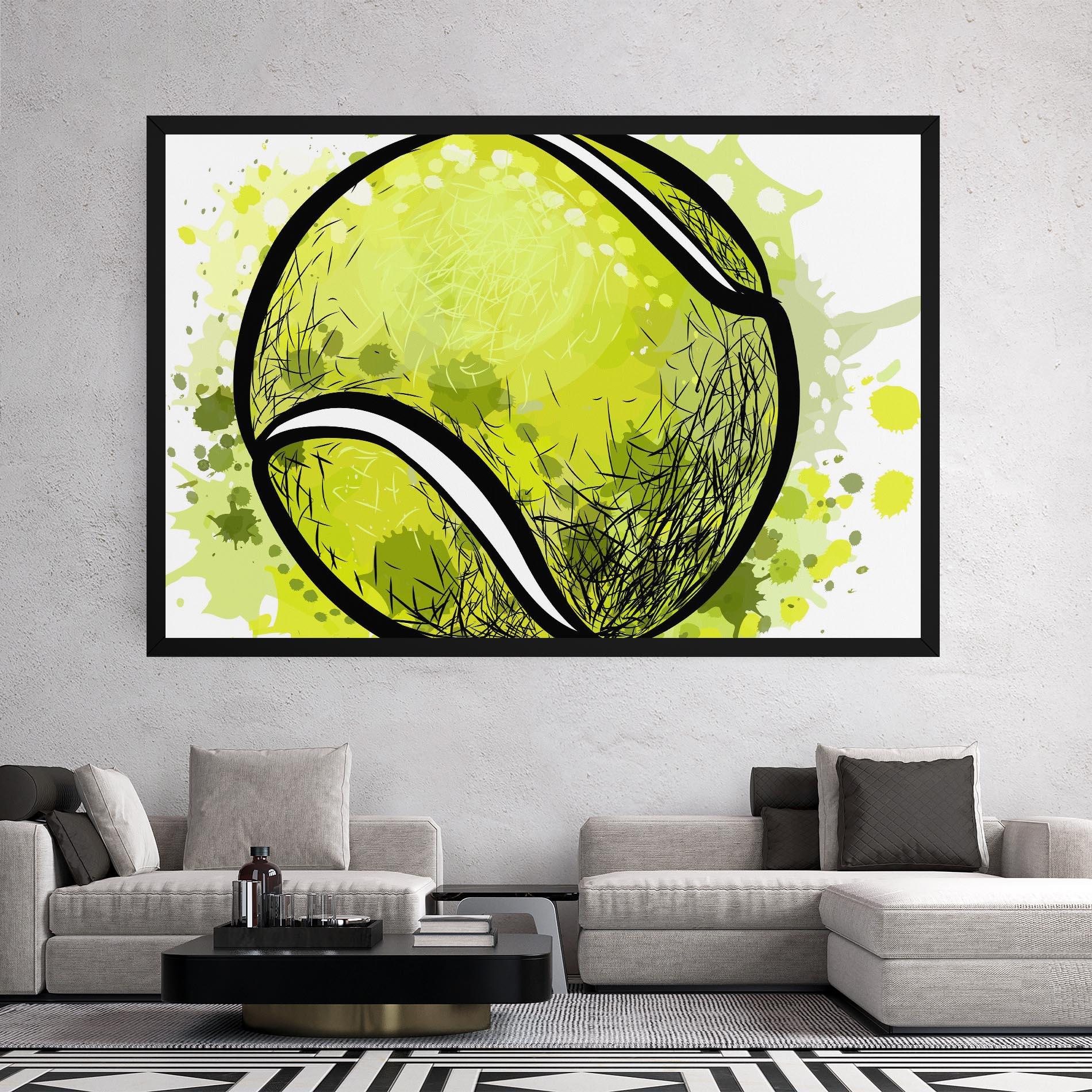 Leinwandbild Big Tennis Ball mockup 2